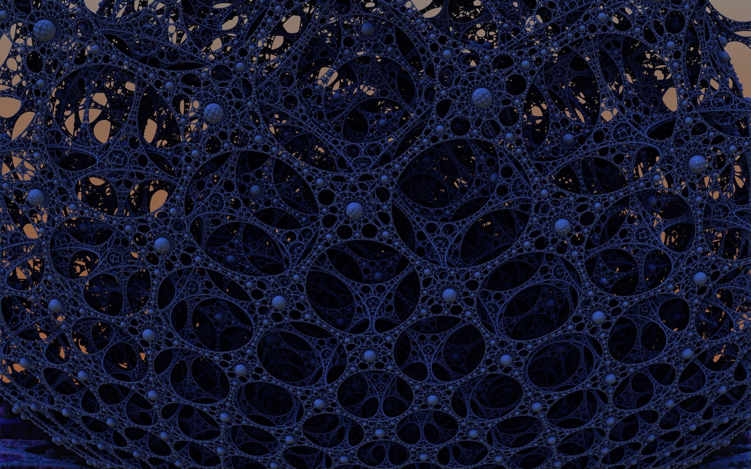 2K, fractal, Plexus, structure, HD Wallpaper