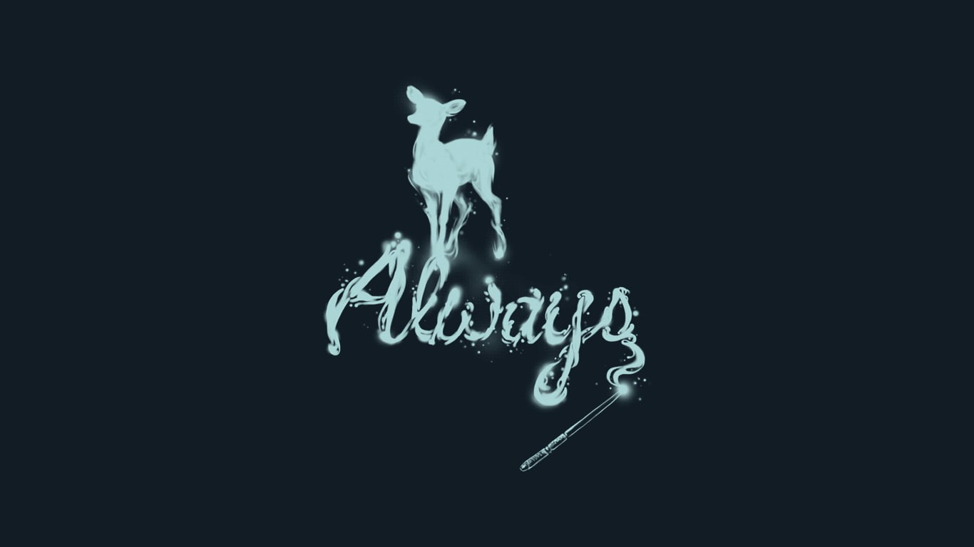 simple background, minimalism, deer, 720P, Harry Potter, HD Wallpaper