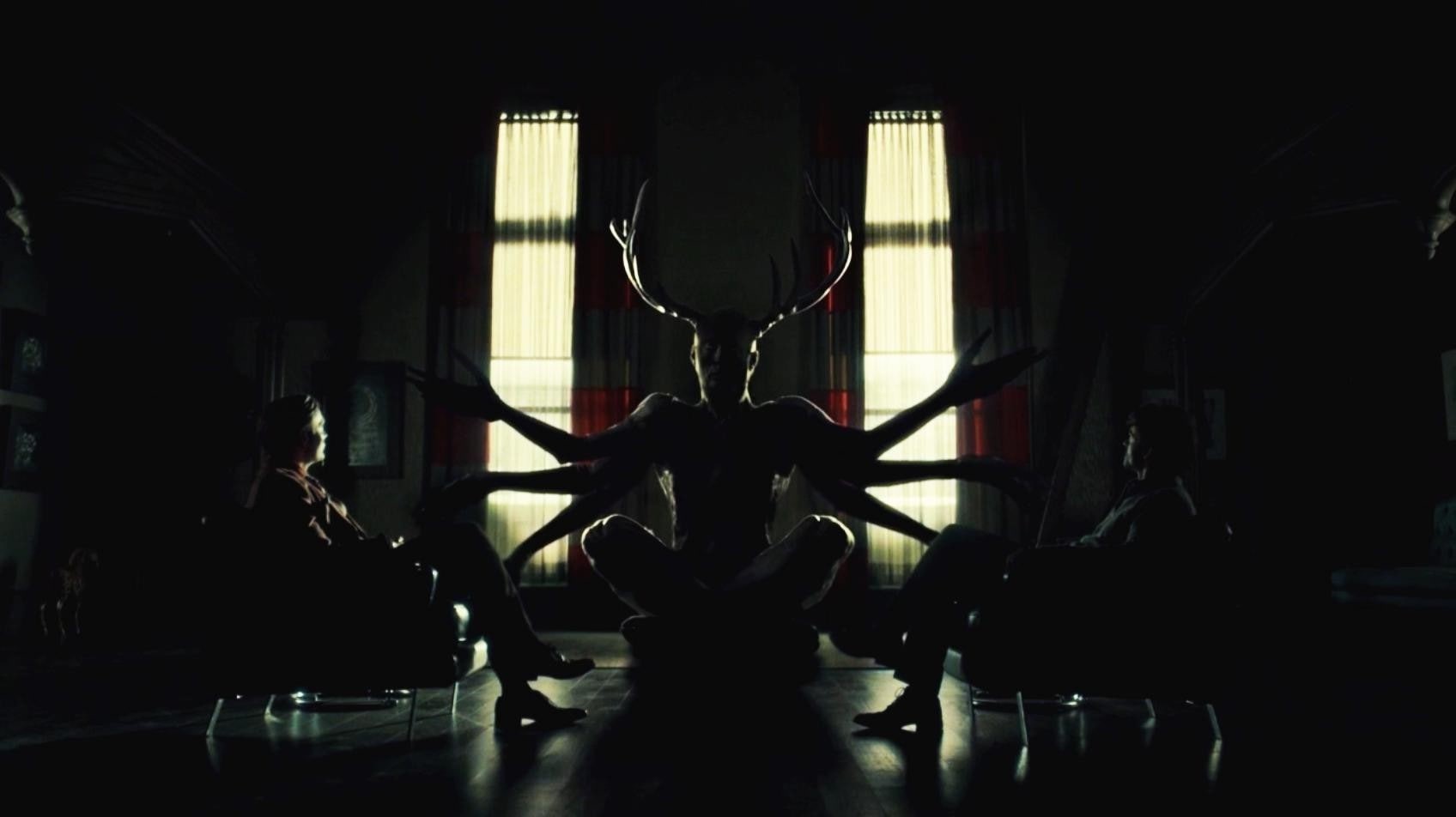 nature, studio shot, hannibal tv nightmare stag, architecture, dark, reflection, arts culture and entertainment, built structure, illuminated, symmetry, HD Wallpaper