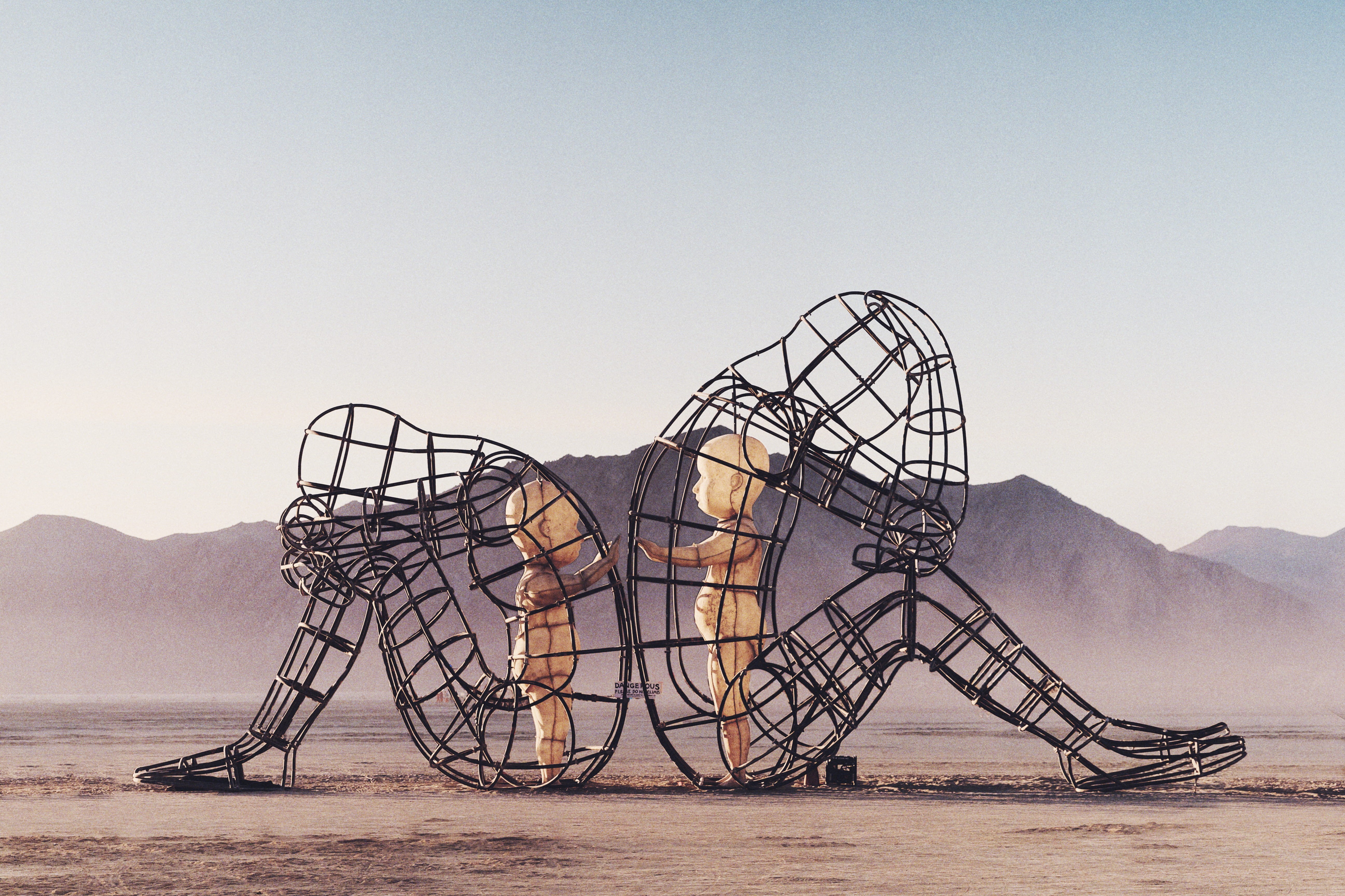 built structure, two, wire, industry, abandoned, clear sky, 5K, milov, mountain, burning man, history, nevada, water, nature, sea, copy space, sculpture, HD Wallpaper