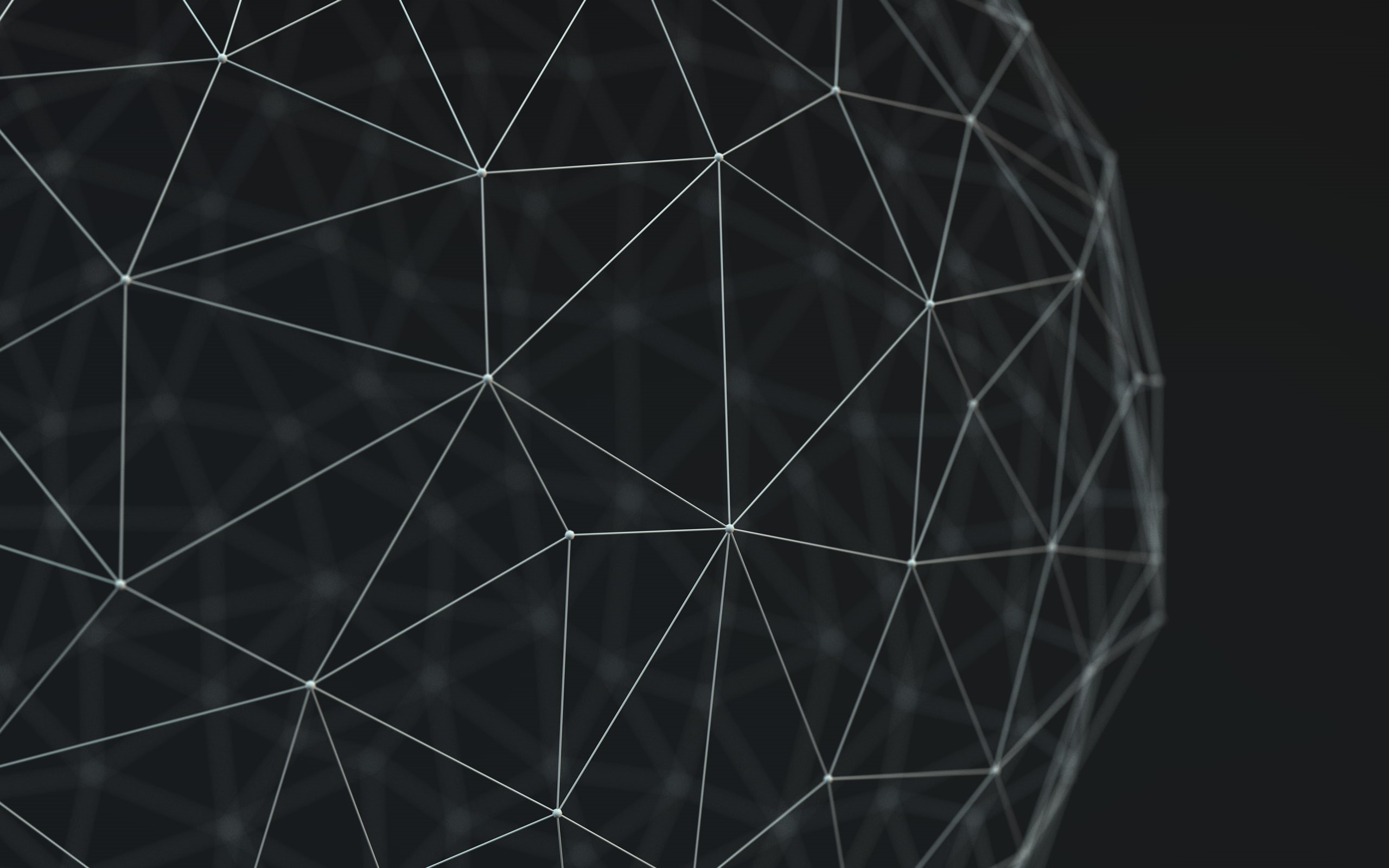 minimalism, Wireframe, abstract, 2K, HD Wallpaper