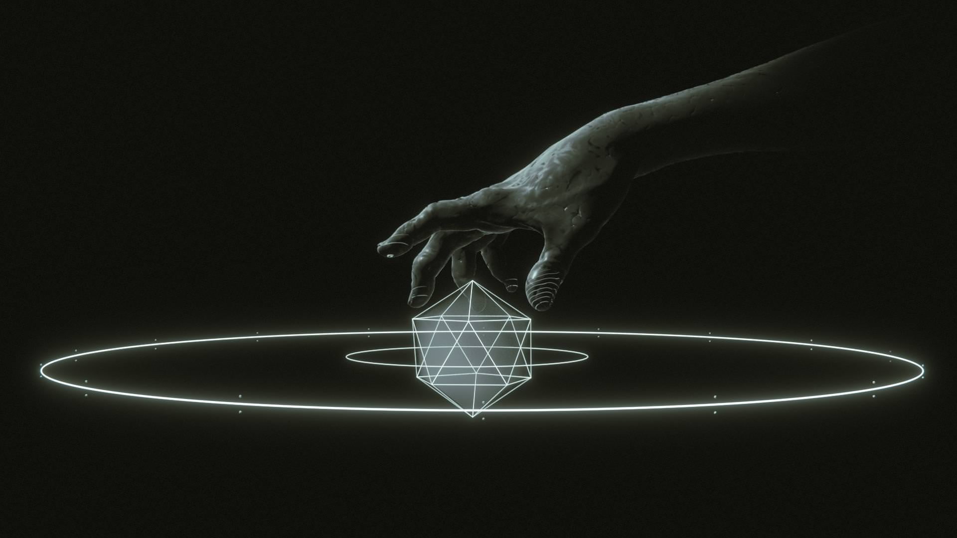 wireframe, Hacknet, 1080P, hand gesture, HD Wallpaper