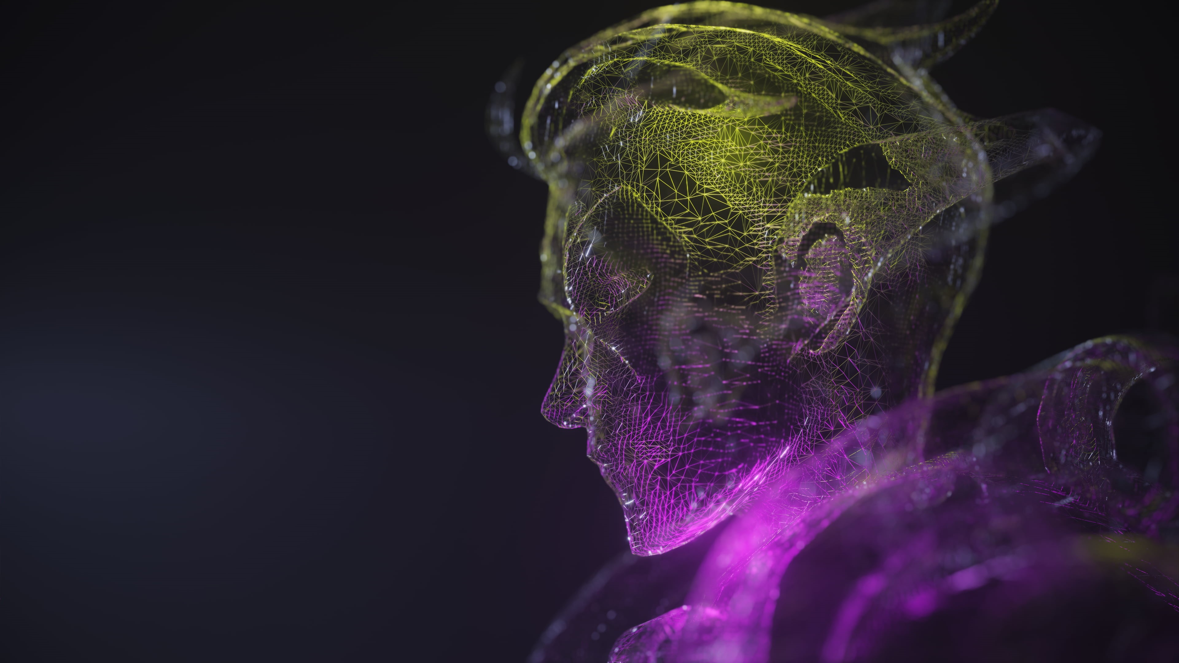 Blender, 3d design, wireframe, Overwatch, 4K, Moira(Overwatch), HD Wallpaper