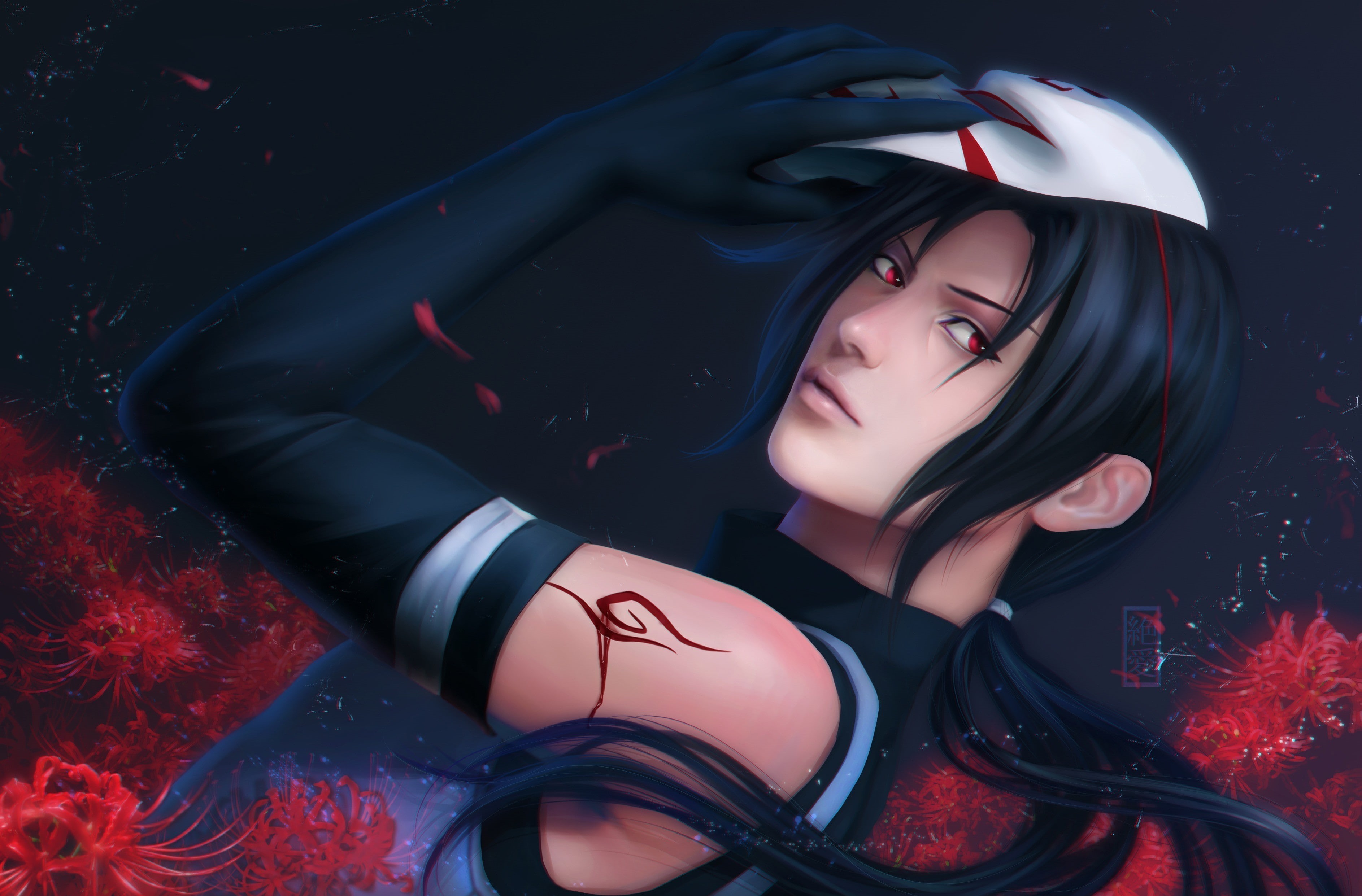uchiha, anime, naruto shippuuden, naruto, 2K, itachi, uchiha itachi, shippuuden, anbu, HD Wallpaper