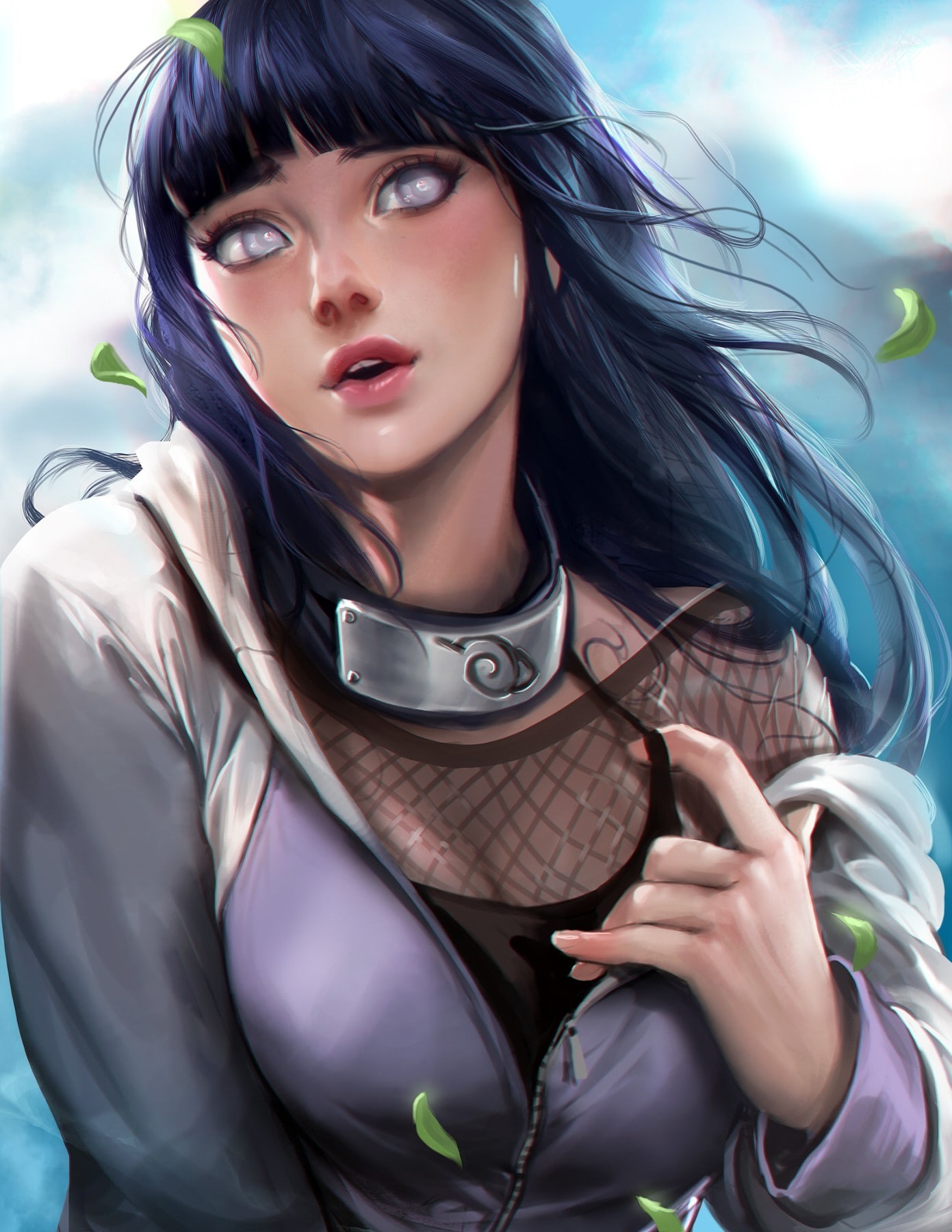Sakimichan, Naruto Shippuuden, 720P, Hyuuga Hinata, Phone HD Wallpaper