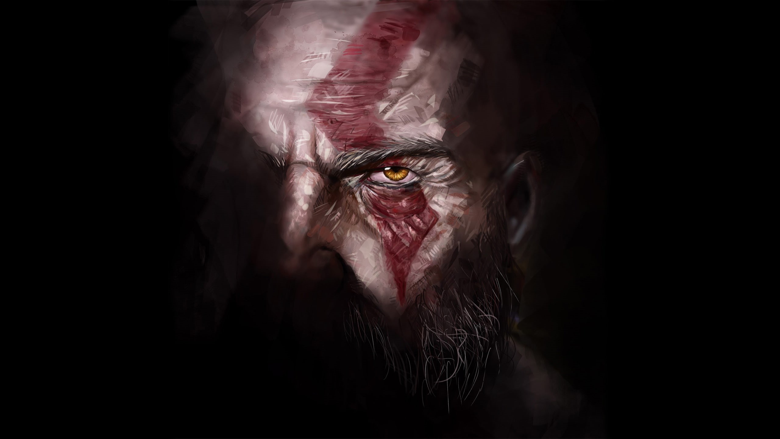 artist, hd, artwork, kratos, god of war 4, digital art, artstation, games, 2K, HD Wallpaper