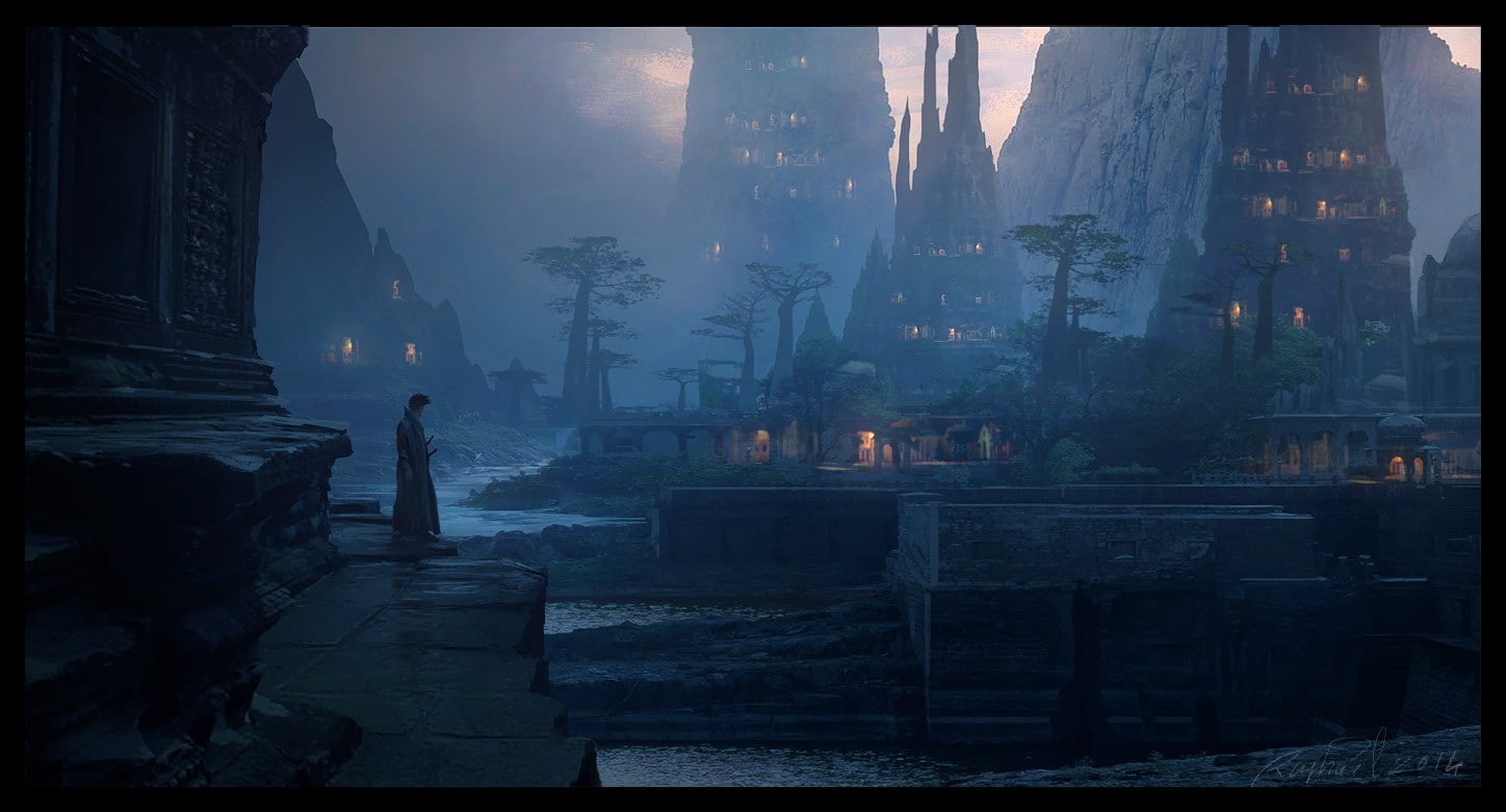 720P, belief, skyscraper, religion, spirituality, fantasy city, nature, no people, building, building exterior, history, architecture, rise, fog, city, HD Wallpaper