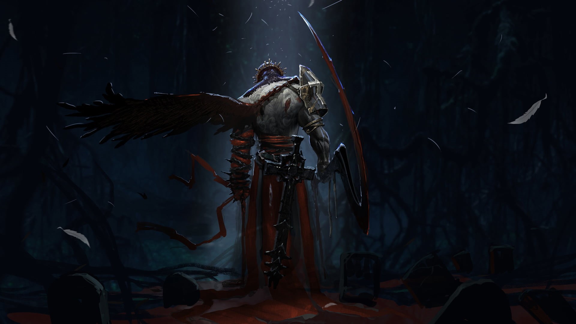 power, animal wildlife, armor, tombstones, bird, monster - Fictional Character, work Helmet, shock, blood, video games, warrior, halloween, art and craft, HD Wallpaper