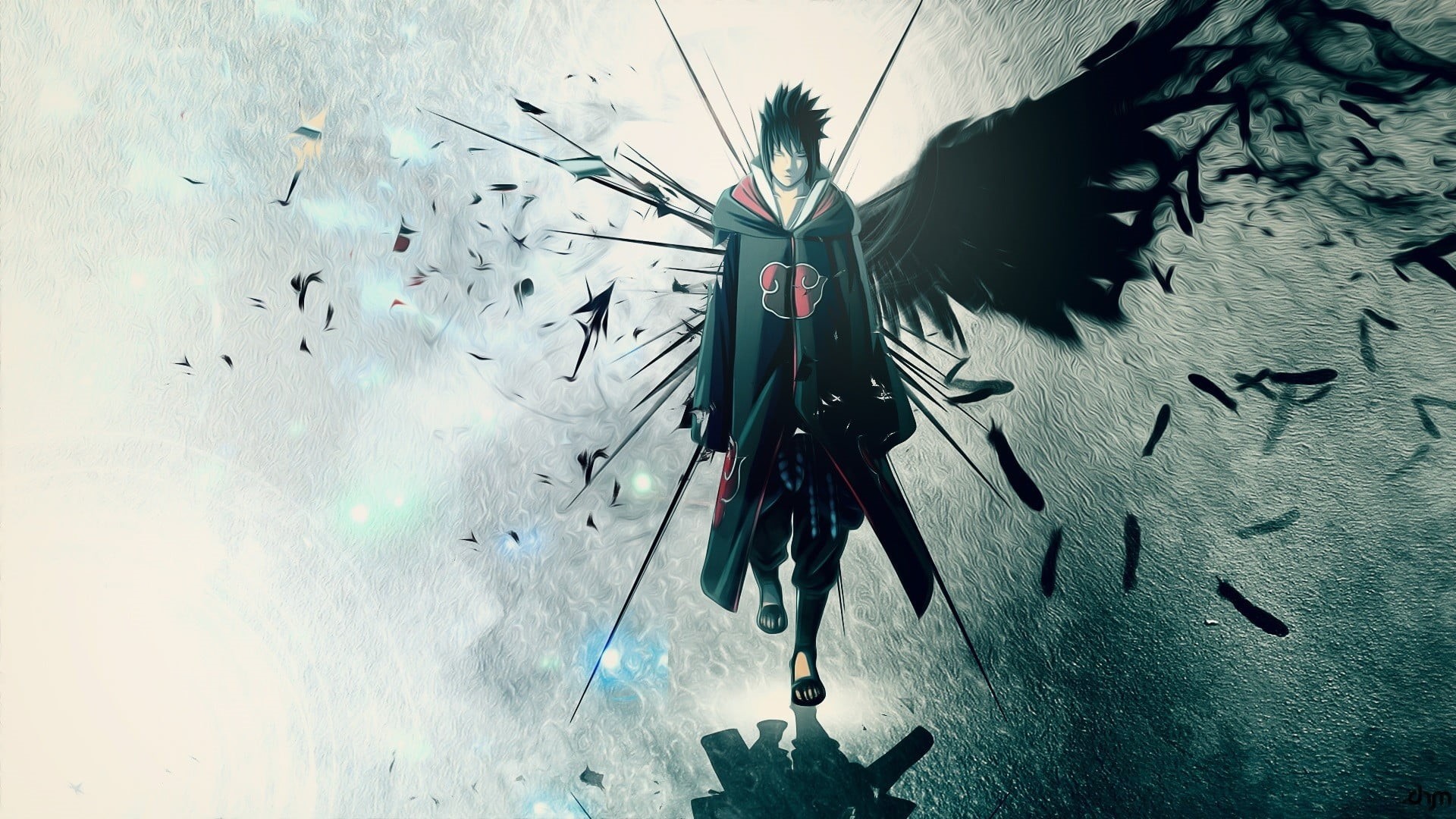 beauty in nature, insect, Akatsuki, illustration, close-up, nature, backgrounds, futuristic, day, animal, sea, imagination, Uchiha Sasuke, creativity, mojivjuji, HD Wallpaper