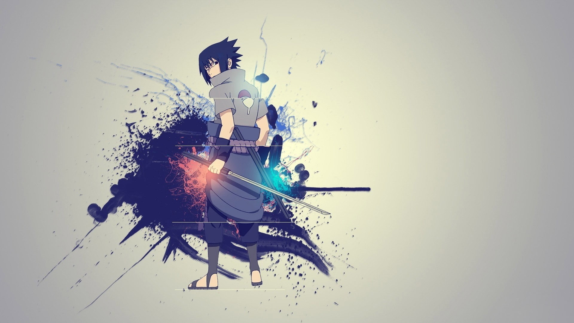 1080P, minimalism, fire, copy space, creativity, anime boys, one person, art and craft, sasuke, ninjas, anime, abstract, event, men, burning, HD Wallpaper