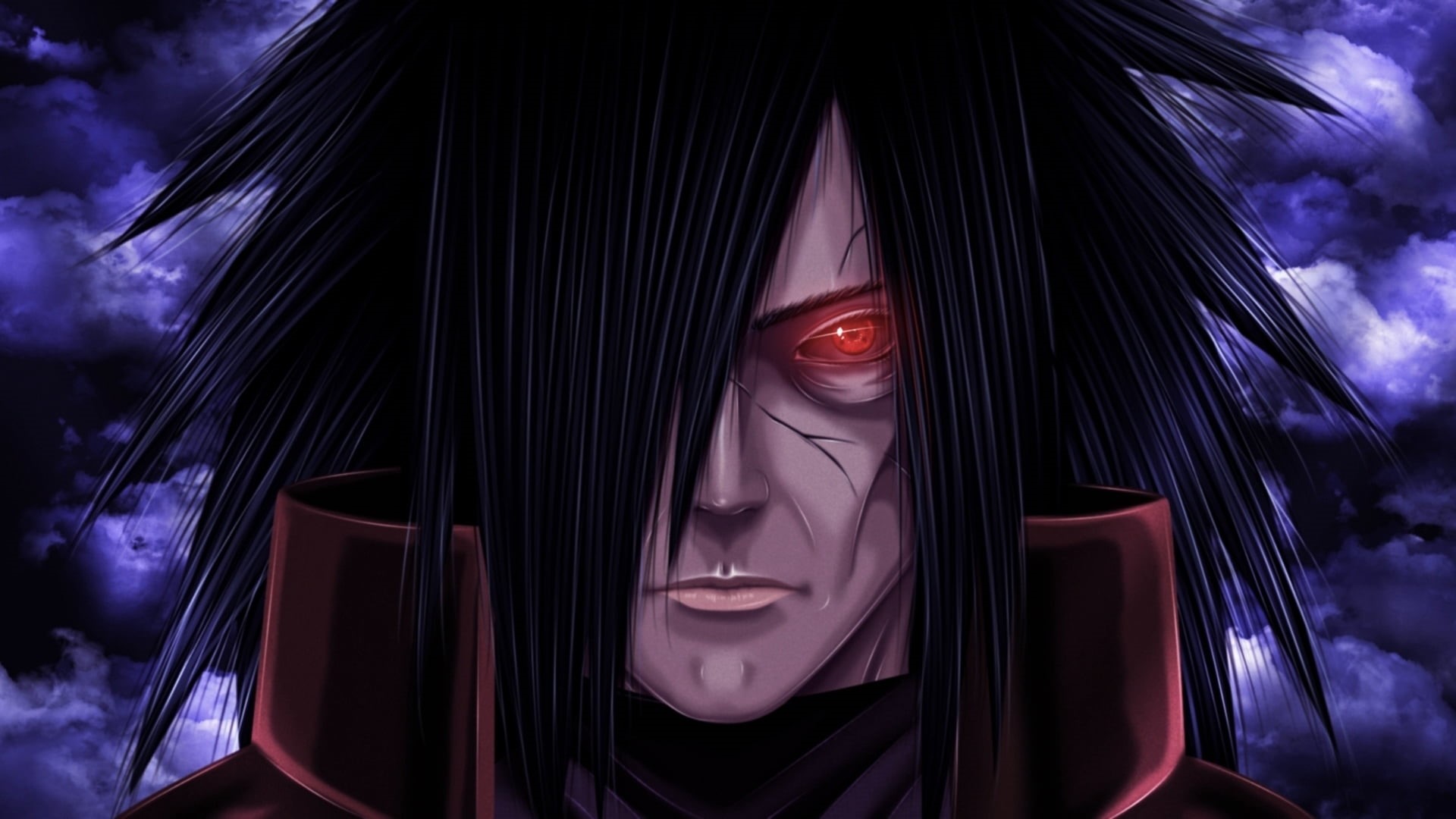 disguise, halloween, purple, madara uchiha, make-up, fashion, focus on foreground, human representation, adult, looking, naruto, women, people, demon, beauty, HD Wallpaper