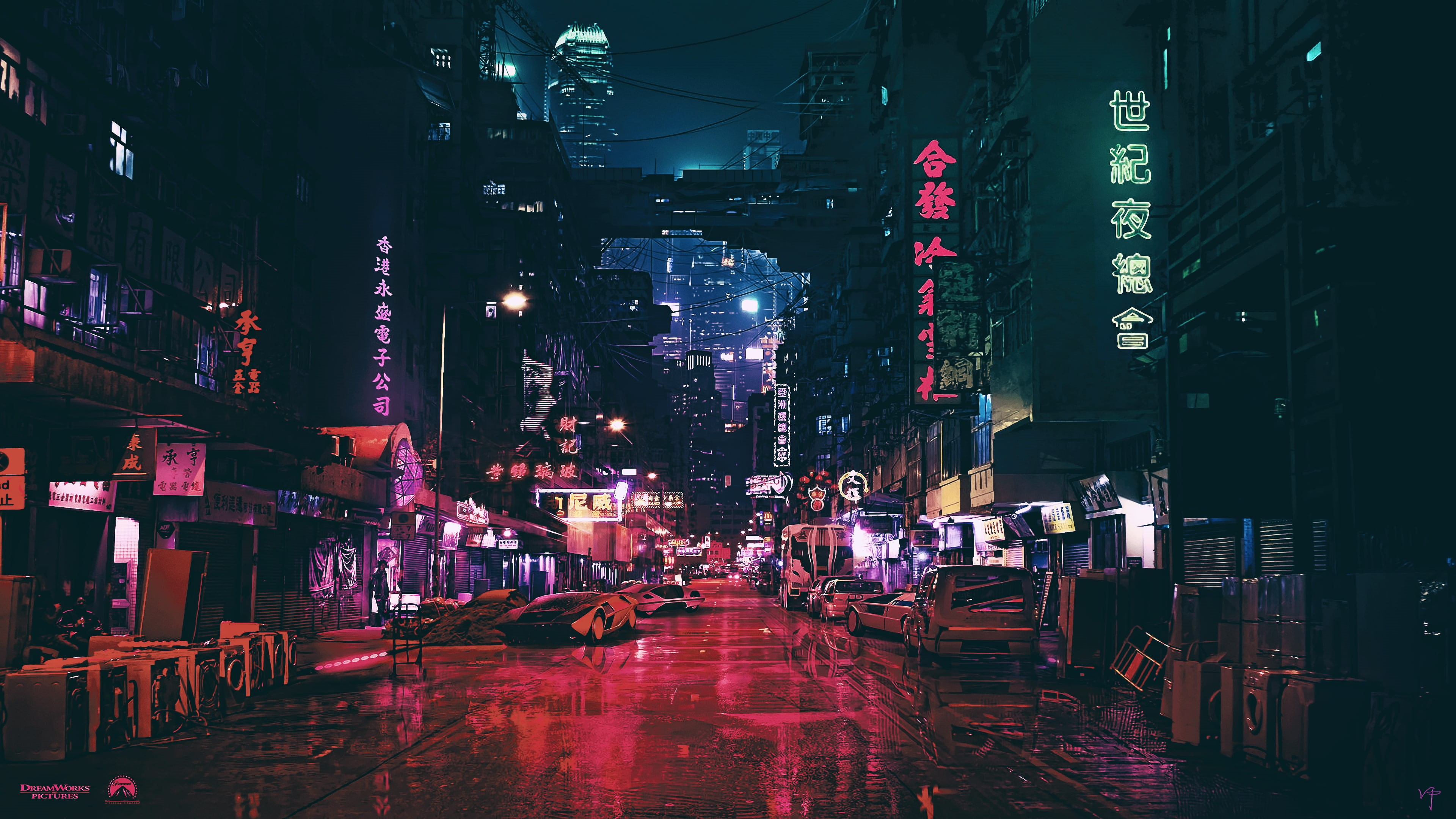 Futuristic City, Night, Cyberpunk, 4K, Ghost In The Shell, HD Wallpaper