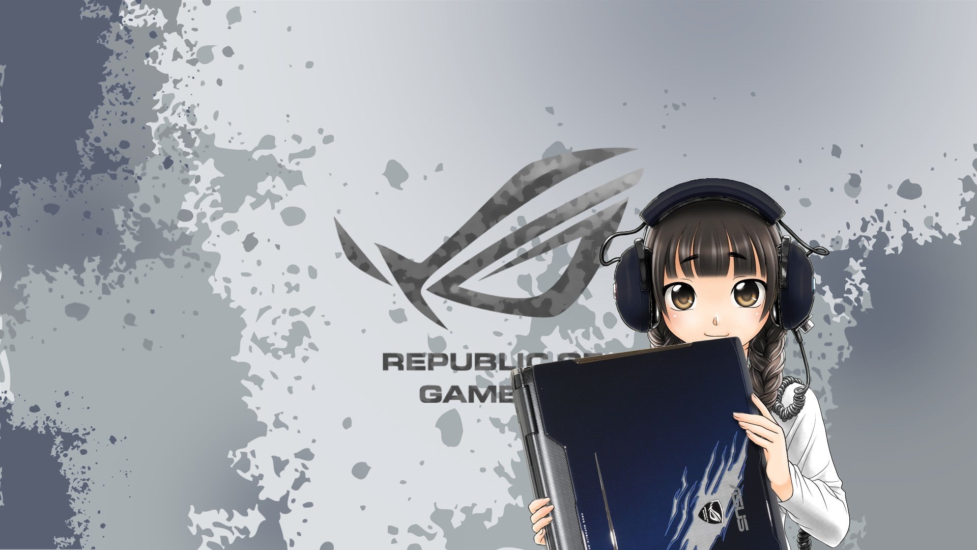 1080P, Republic Of Gamers, ASUS ROG, Anime Girls, HD Wallpaper
