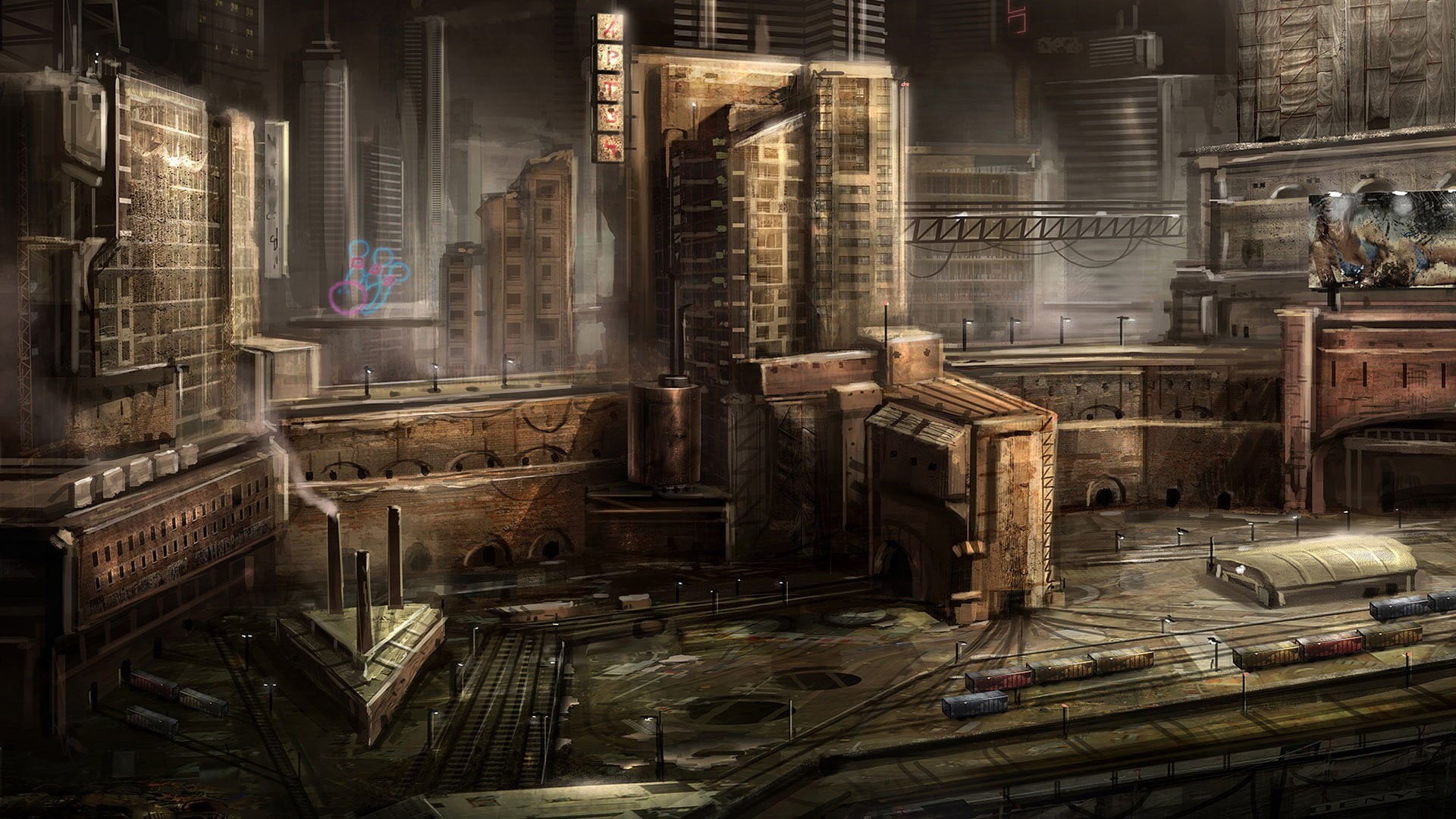 city, train station, architecture, day, obsolete, deterioration, wooden, abandoned, billboards, old, creativity, the past, indoors, 1080P, street light, HD Wallpaper