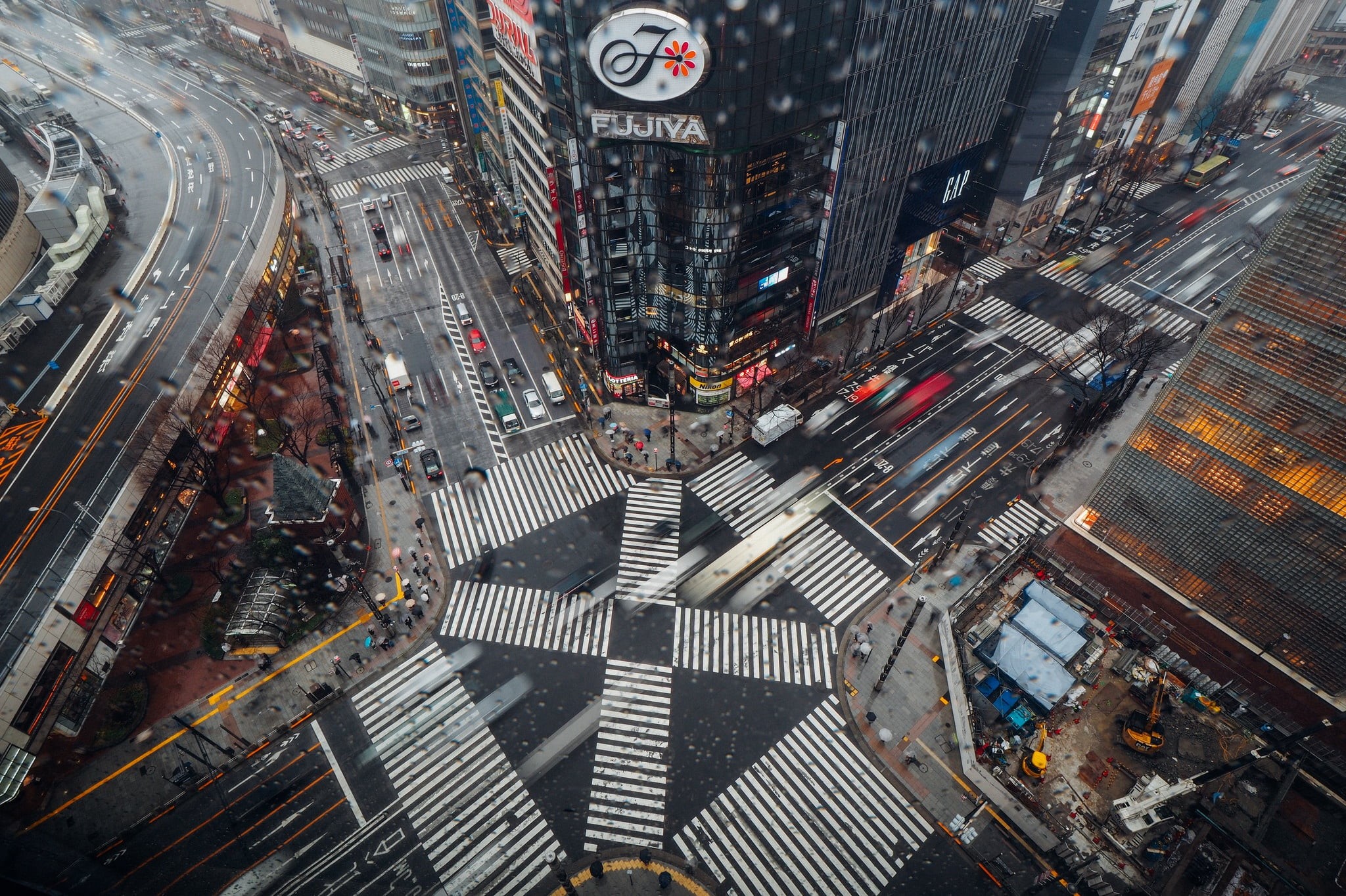 built Structure, high Angle View, broadway - Manhattan, office building exterior, Japan, uSA, midtown Manhattan, crosswalk, black, new York State, transportation, HD Wallpaper