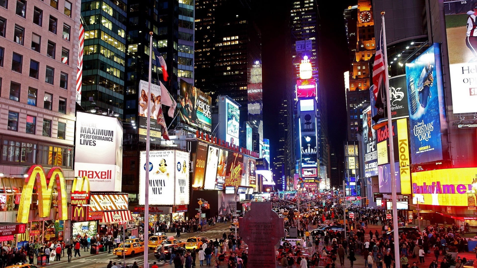 editorial, broadway - Manhattan, city, text, retail, traffic, square, travel Destinations, cityscape, 1080P, uSA, real people, midtown Manhattan, large Group Of People, HD Wallpaper