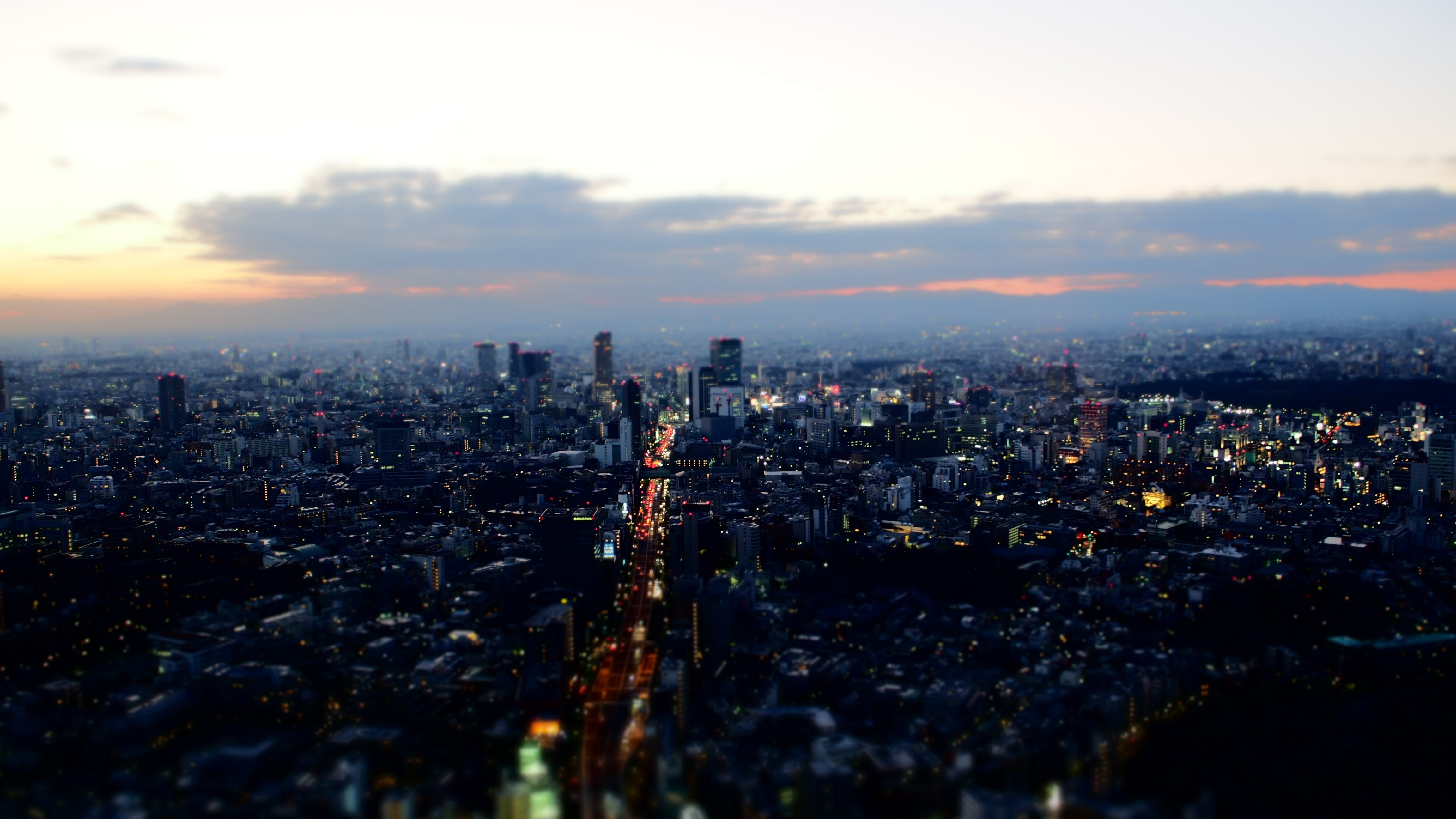 building, tilt shift, building Exterior, Japan, street, travel, illustration, built Structure, dusk, 4K, no people, tall - high, gray, asia, china - East Asia, HD Wallpaper