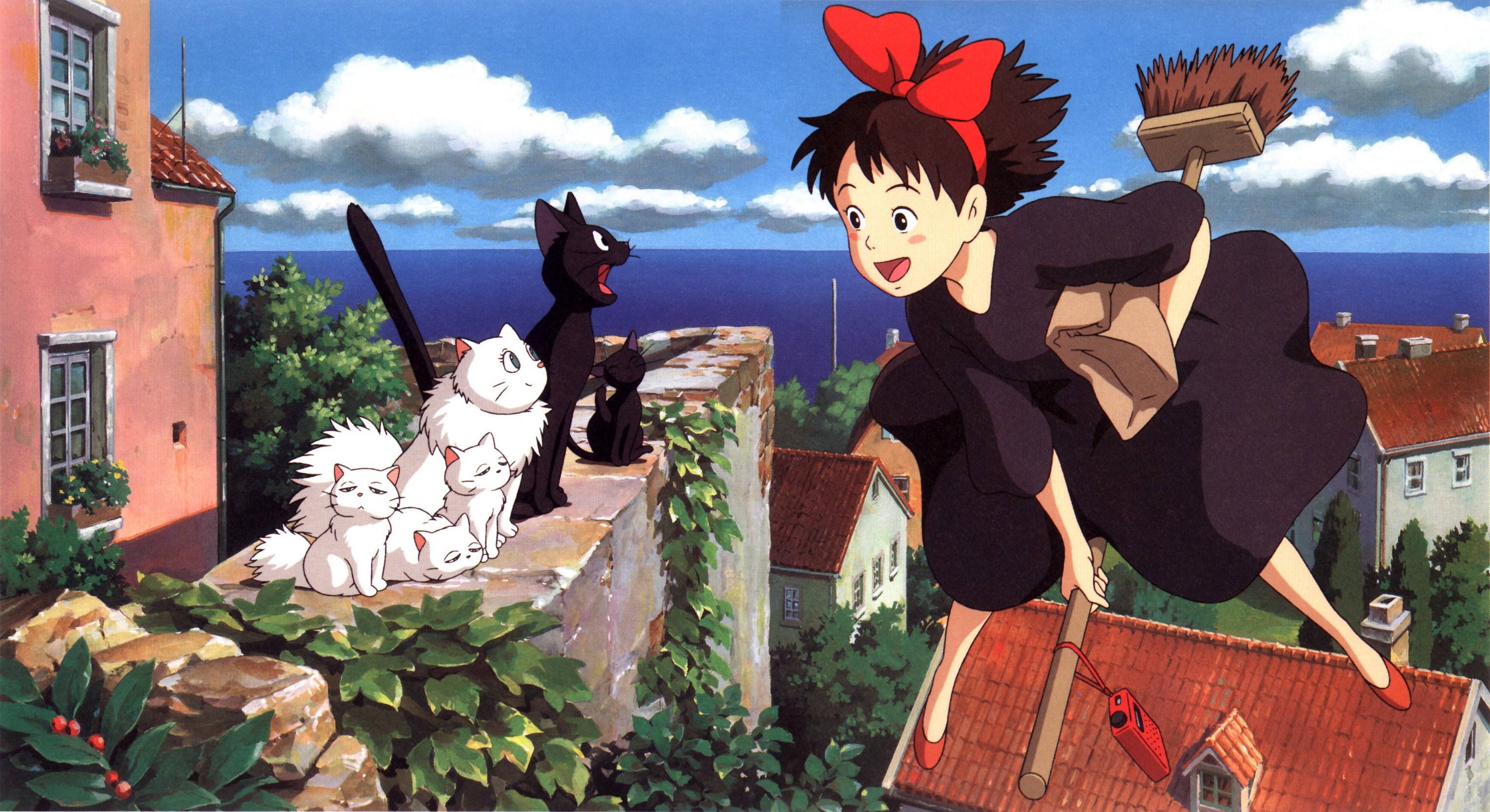 2K, anime, Studio Ghibli, Kikis Delivery Service, anime girls, HD Wallpaper
