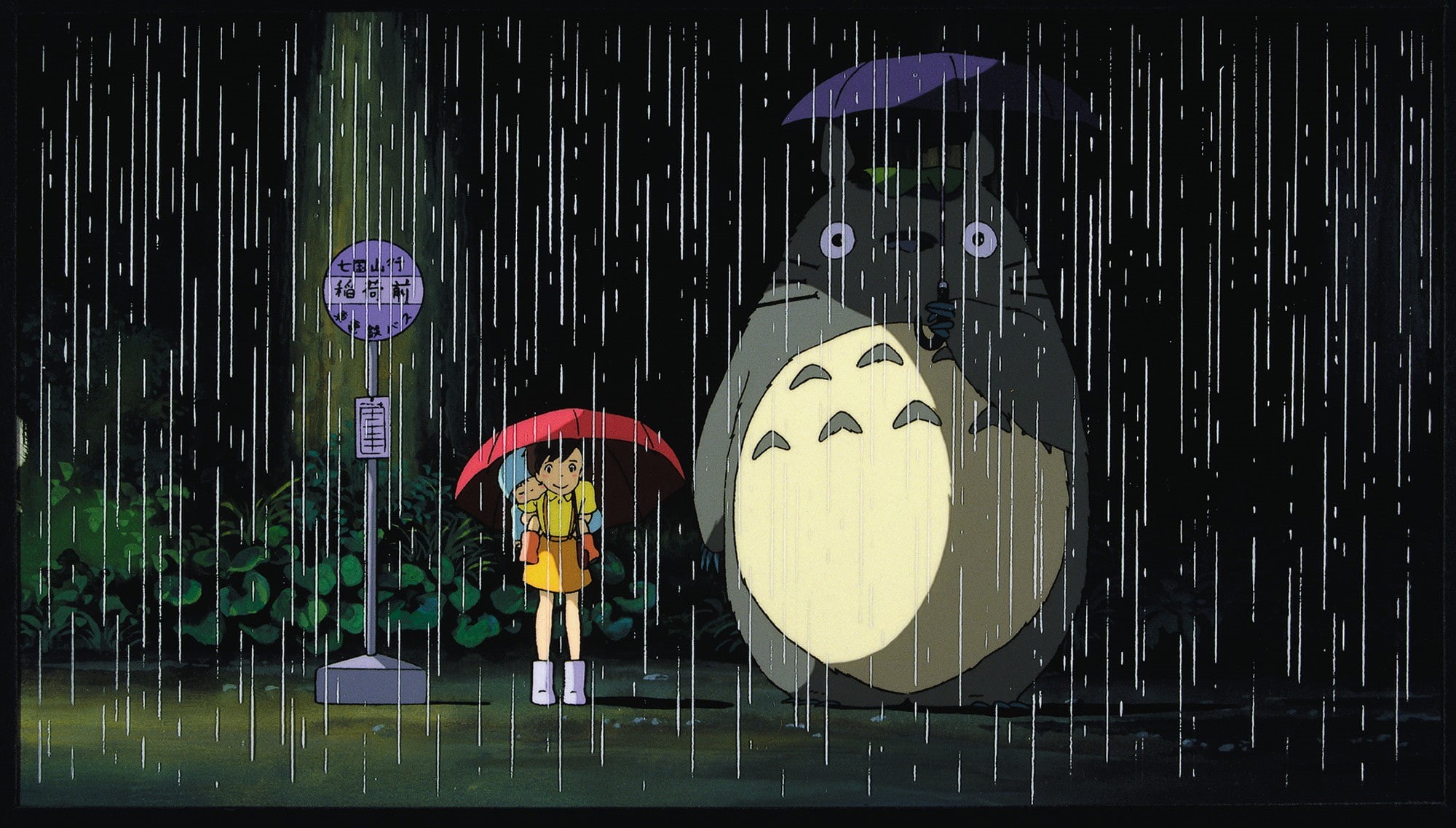 circle, anime, outdoors, architecture, 1080P, rain, Studio Ghibli, representation, music, creativity, My Neighbor Totoro, transfer print, protection, art and craft, HD Wallpaper