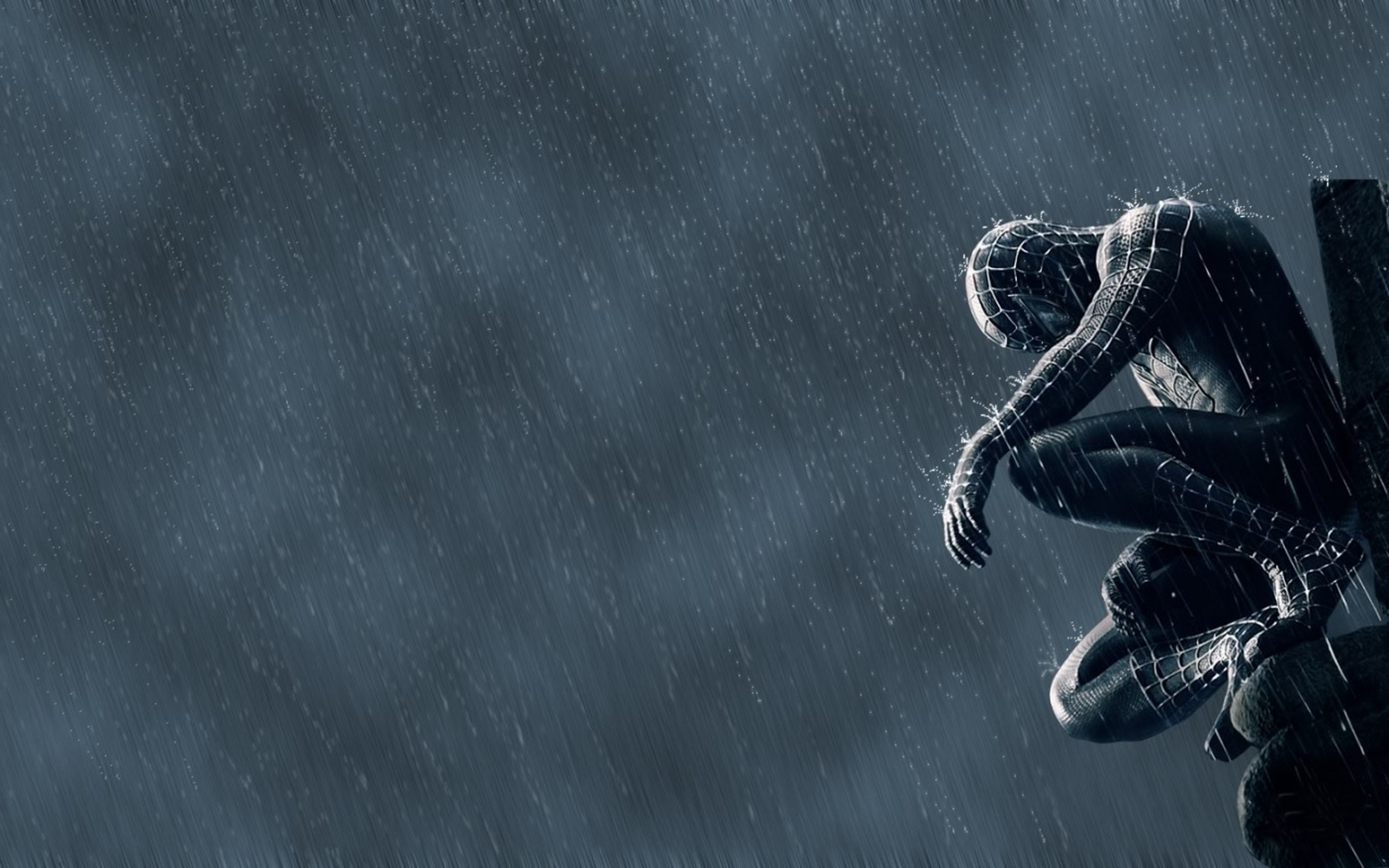 spiderman, man, black, comics, hd, 2K, spider, HD Wallpaper