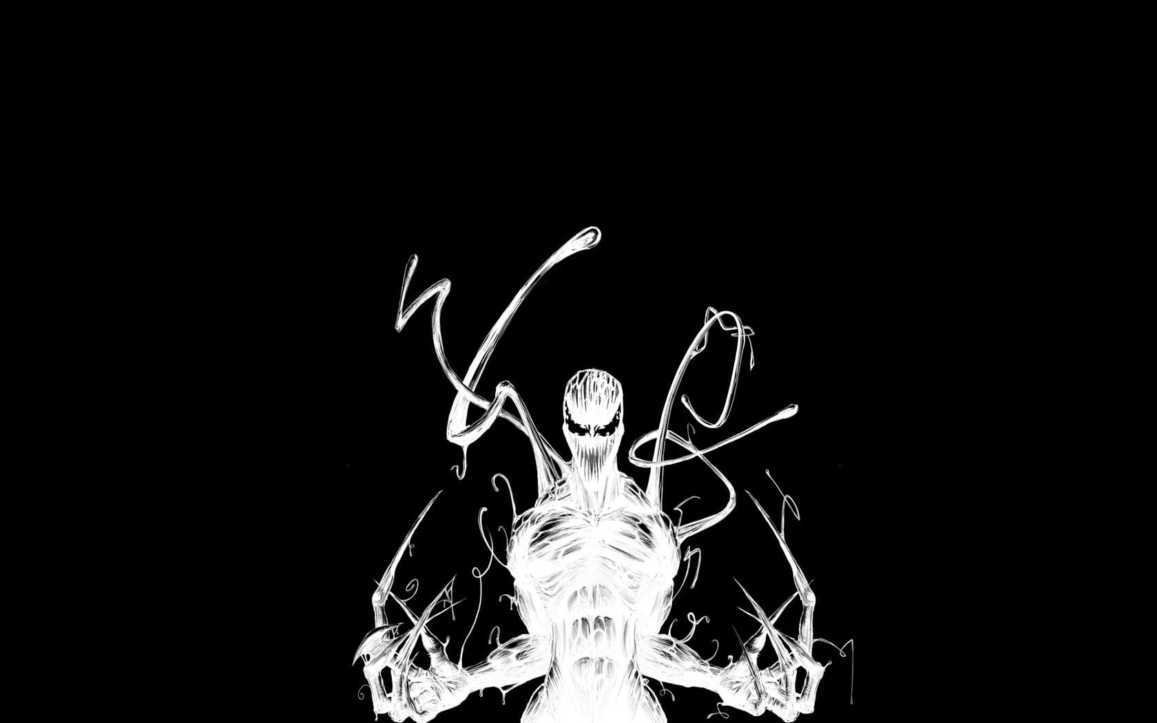 glowing, creativity, art and craft, nature, human representation, Carnage, night, Marvel Comics, artwork, illuminated, arms raised, comics, close-up, HD Wallpaper
