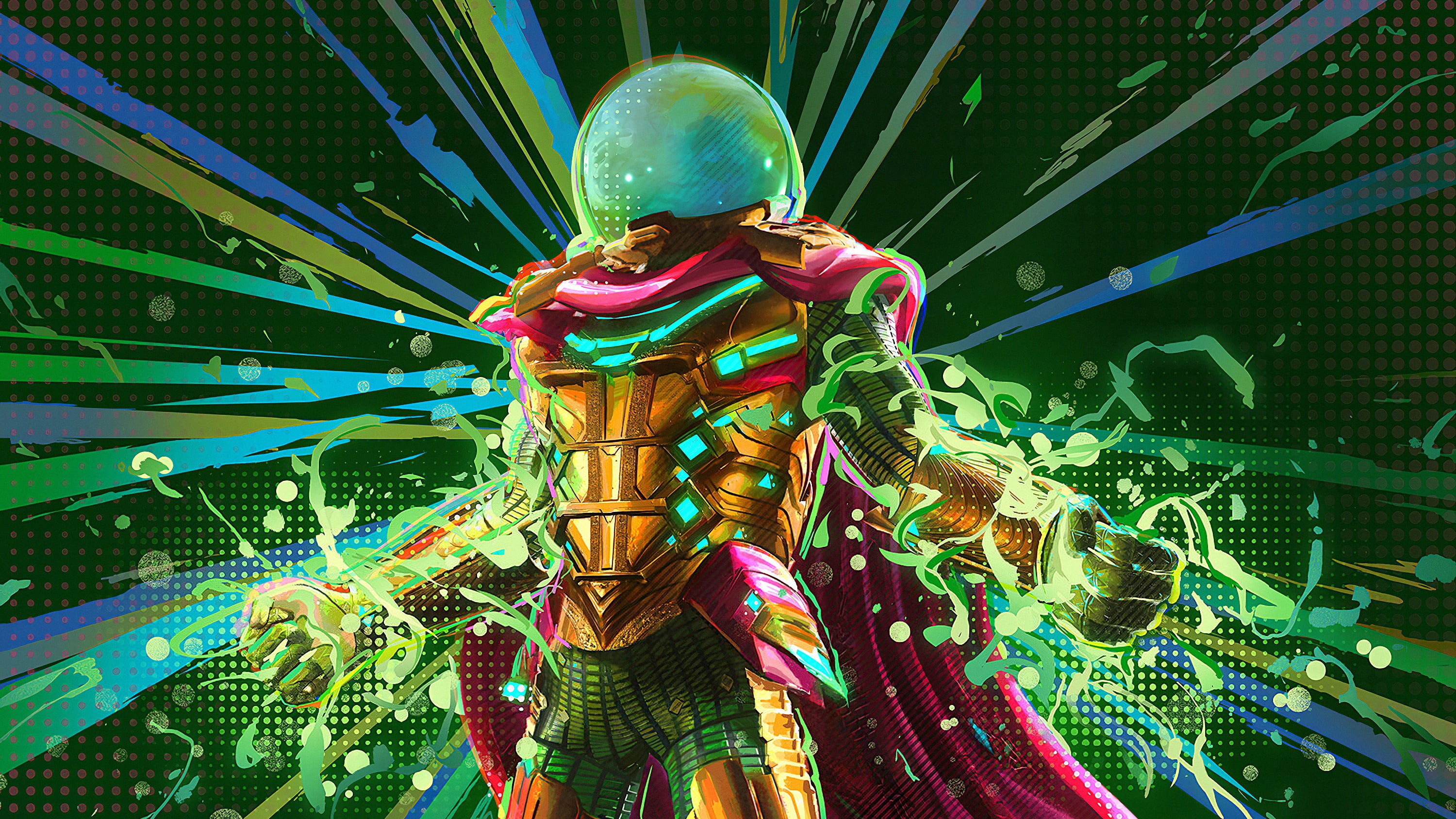Spider-Man: Far From Home, 2K, Spider-Man, Marvel Comics, Mysterio (Marvel Comics), HD Wallpaper
