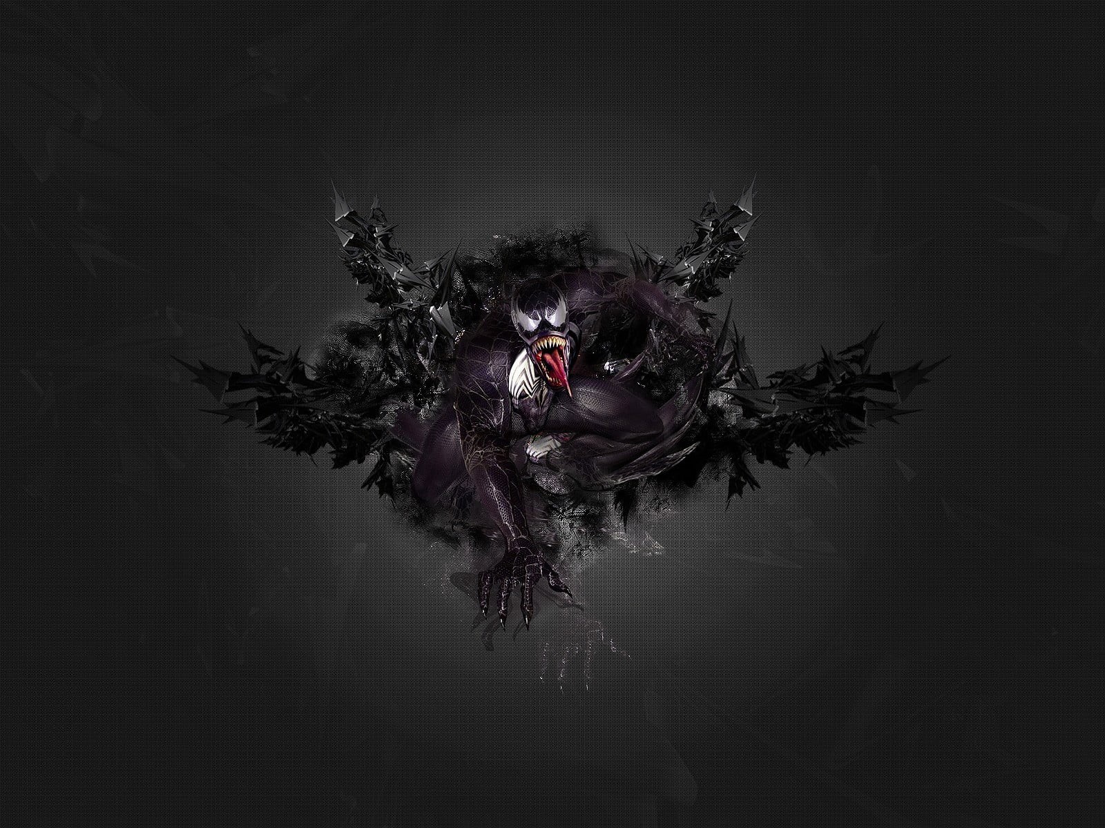 hd, dc, Venom, digital composite, animal representation, flowering plant, animal themes, close-up, 720P, tree, no people, Marvel Comics, nature, flower, HD Wallpaper