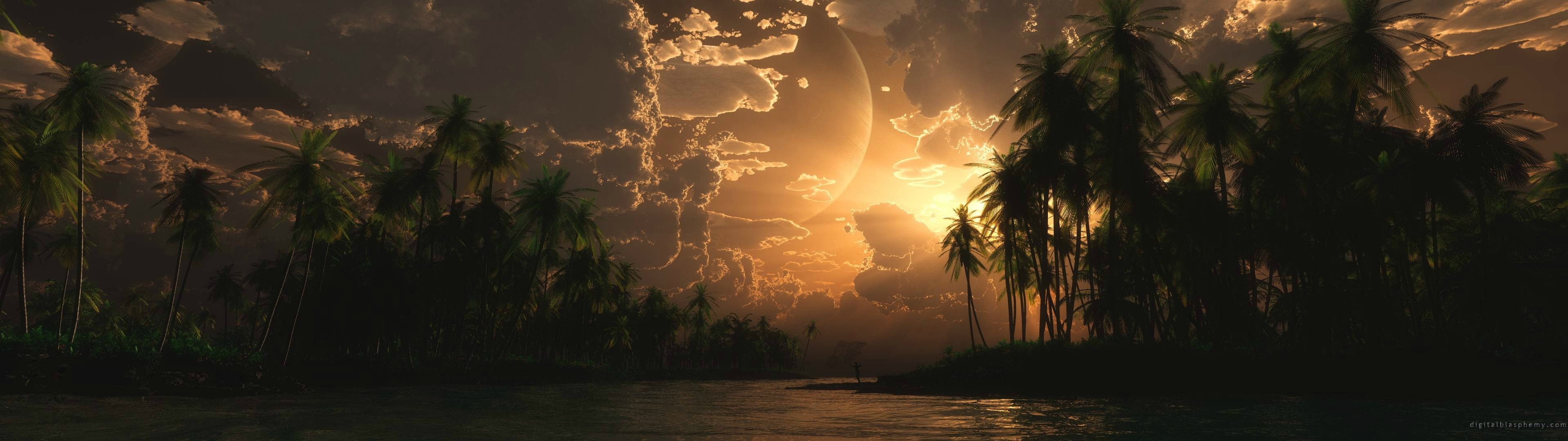 3840x1080, 4K, panoramic, owdlarrd, HD Wallpaper