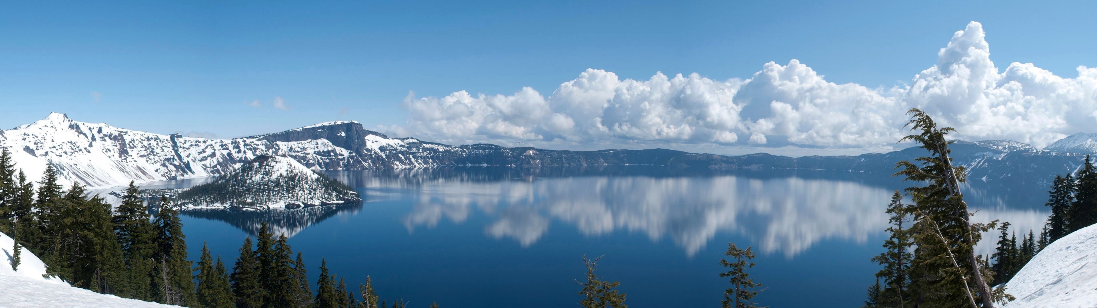 pine tree, snowcapped mountain, no people, mountain peak, landscape, scenics - nature, sky, mountain range, coniferous tree, tranquil scene, outdoors, lake, HD Wallpaper
