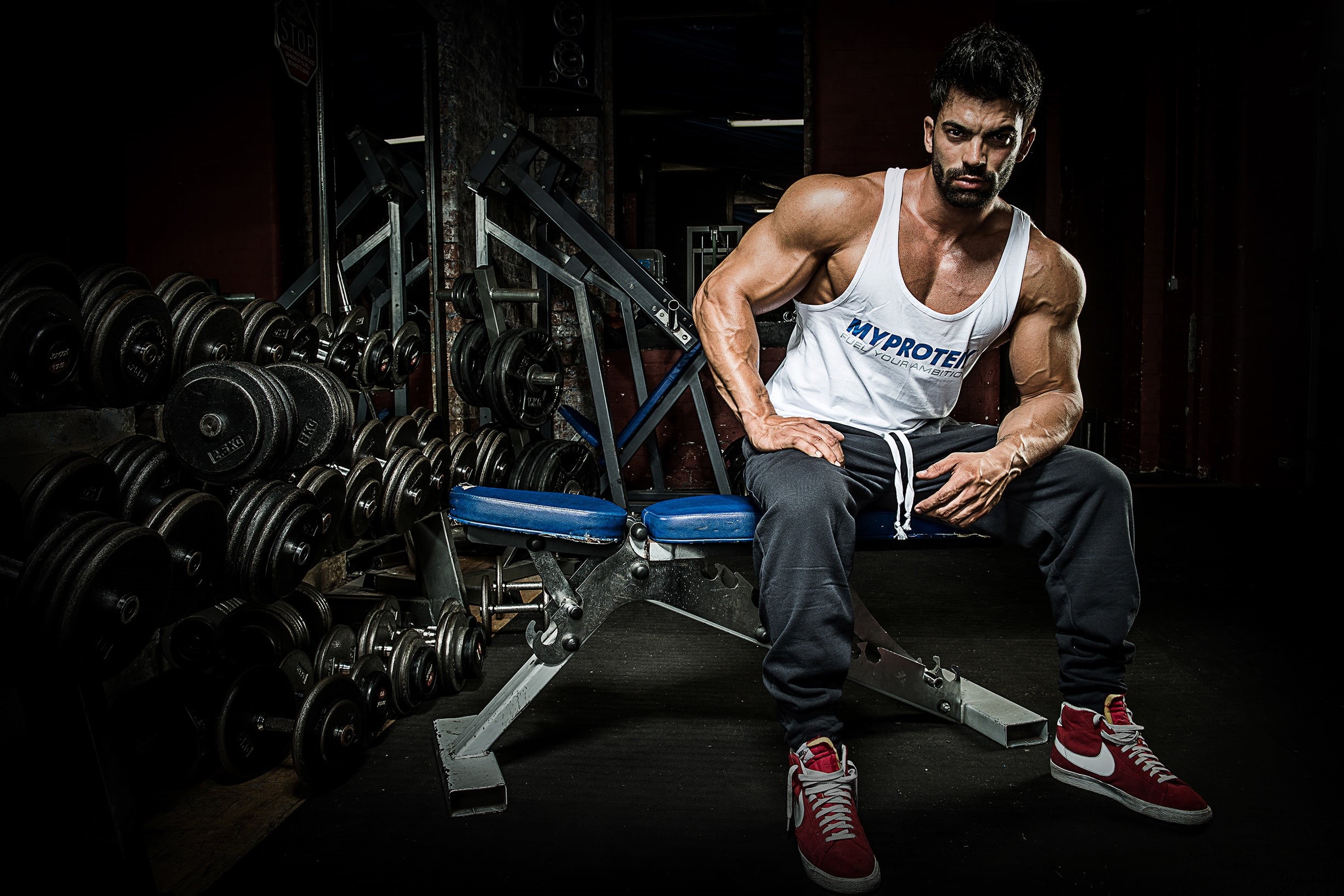 simulators, bodybuilder, dumbbells, 1080P, athlete, muscle, Gym, pose, HD Wallpaper