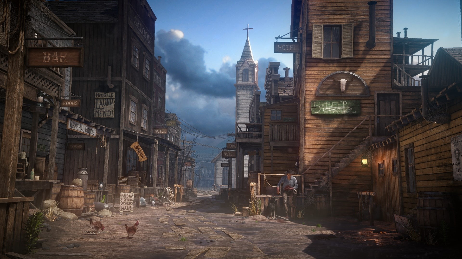 1080P, challenge submission, Wild West, street, the city, man, HD Wallpaper