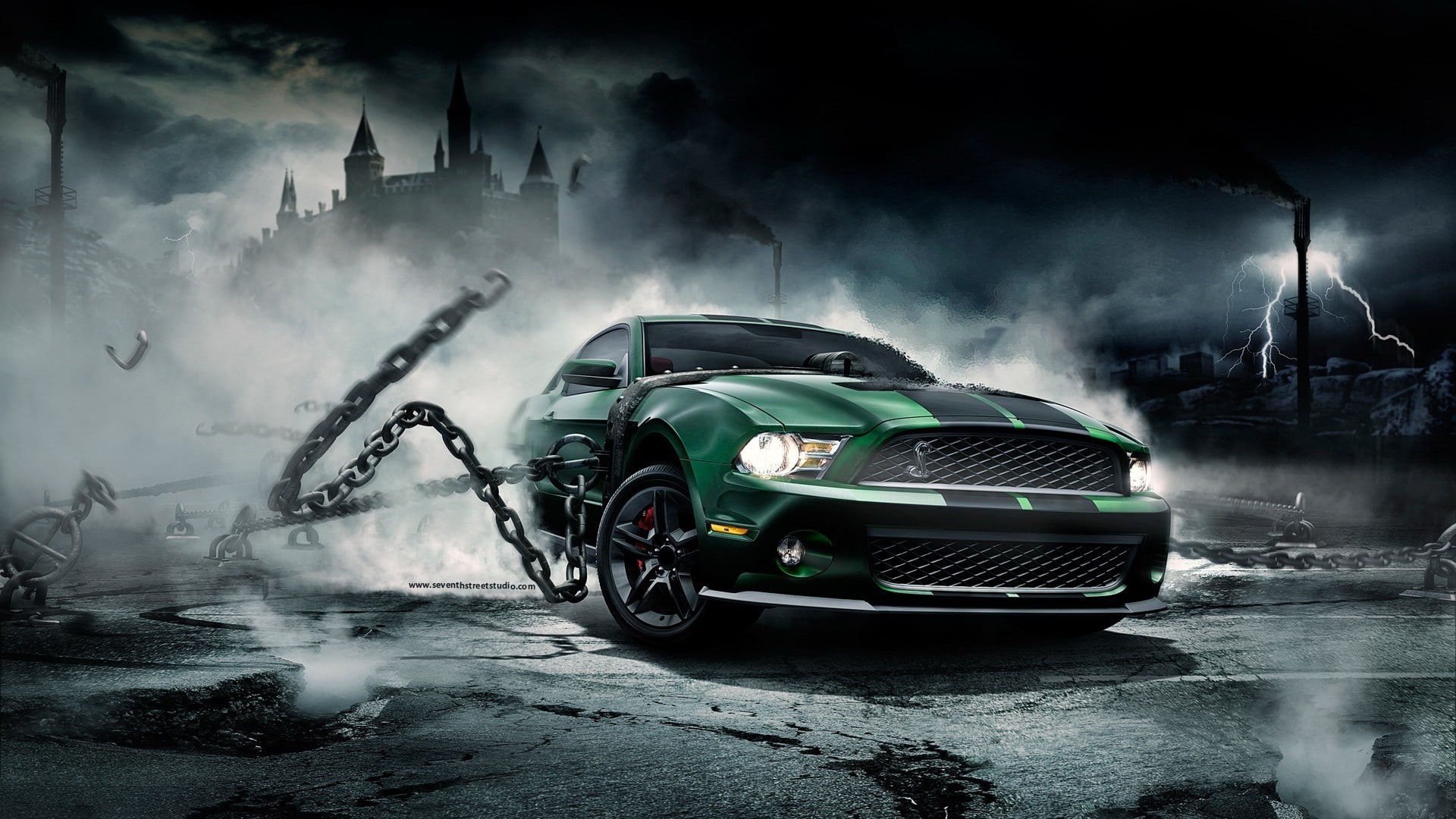 ford, automobiles, wheels, cars, 1080P, hd, vehicles, Ford Mustang, mustang, art, HD Wallpaper