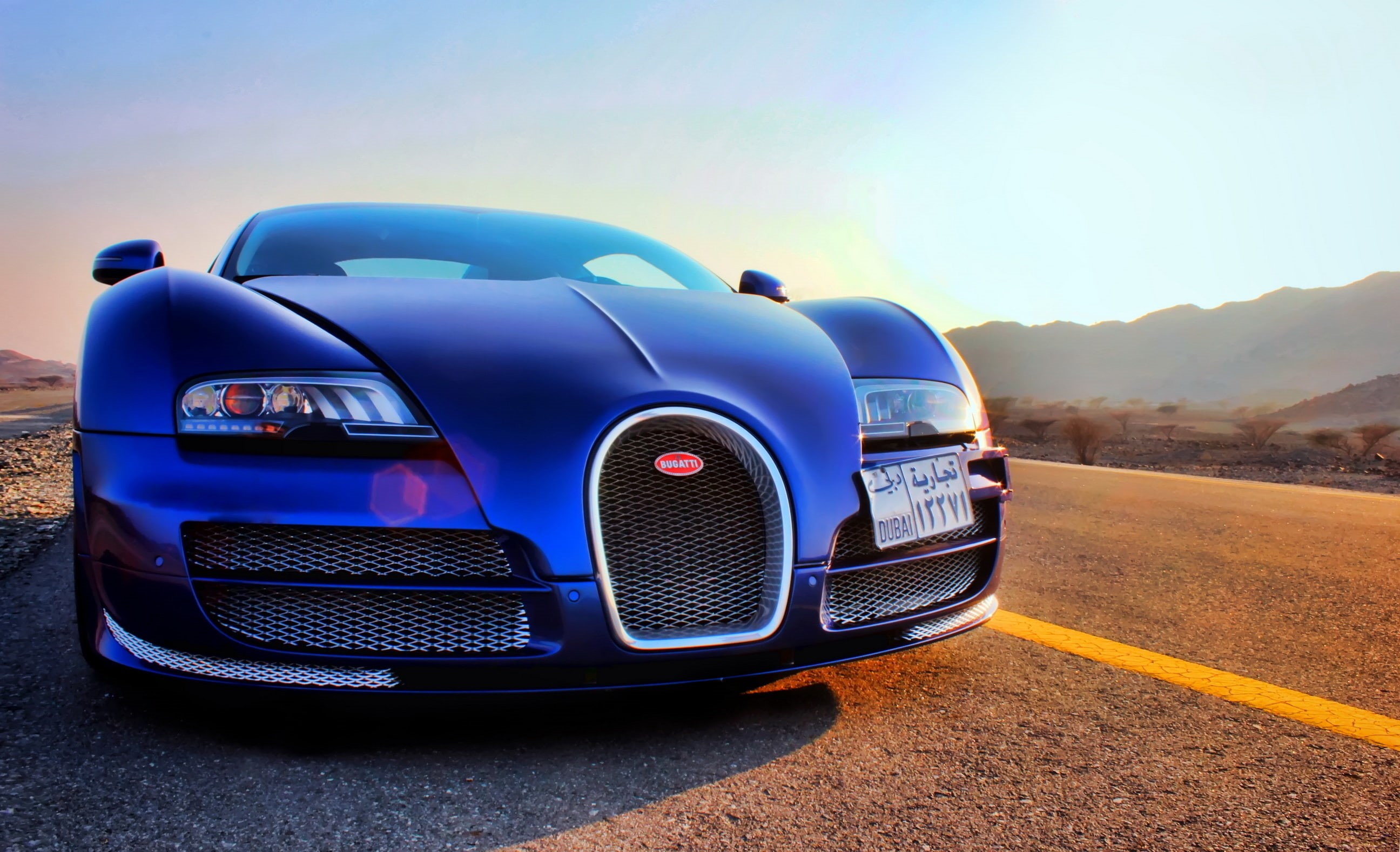 x, arab, Bugatti, car, land vehicle, hd, Blue Cars, no people, environment, United Arab Emirates, 2592x1578 px, sky, luxury, 2K, emirates, wheel, transportation, HD Wallpaper