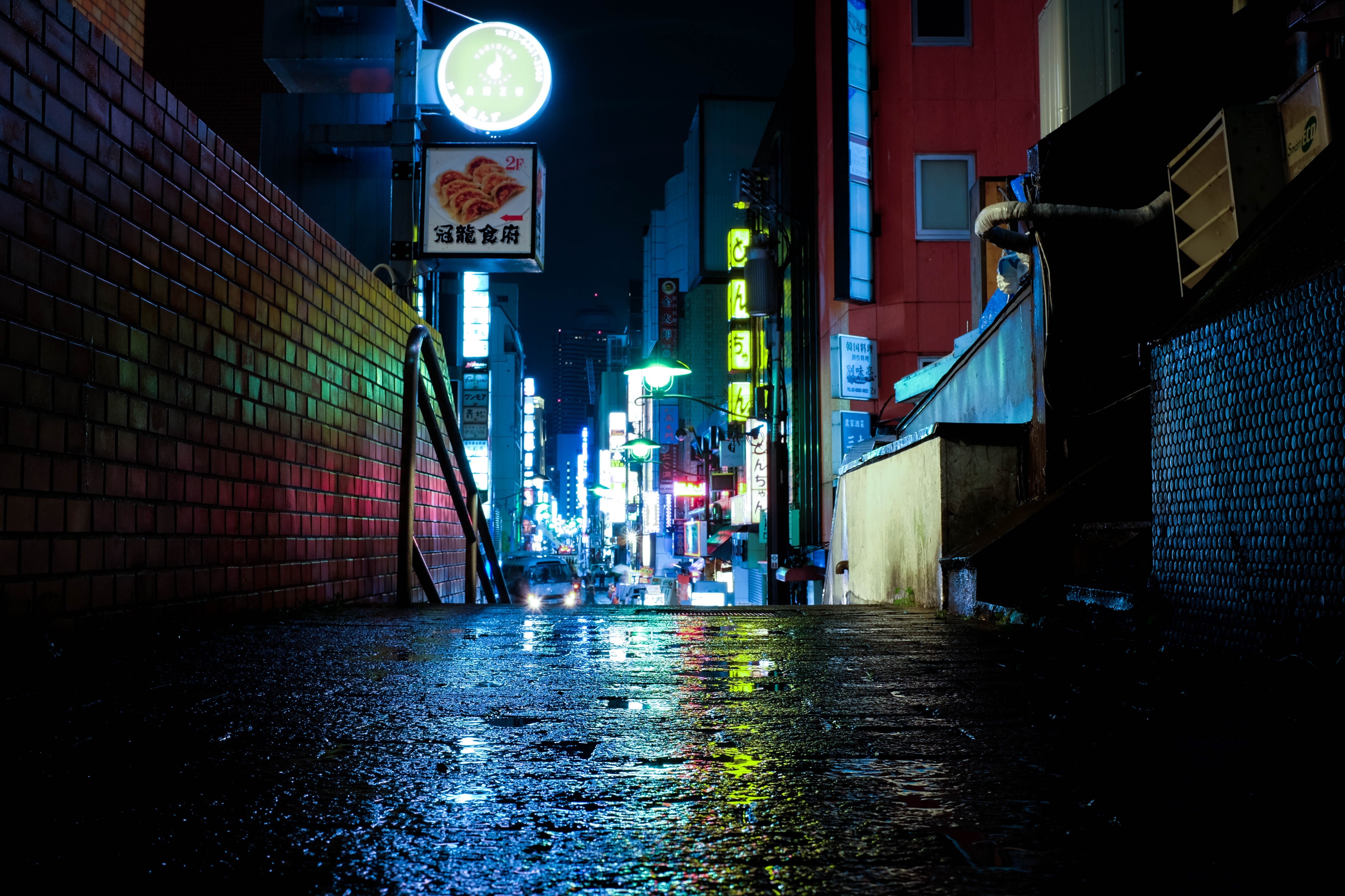 neon, Tokyo, 4K, Japan, night, urban, lights, HD Wallpaper