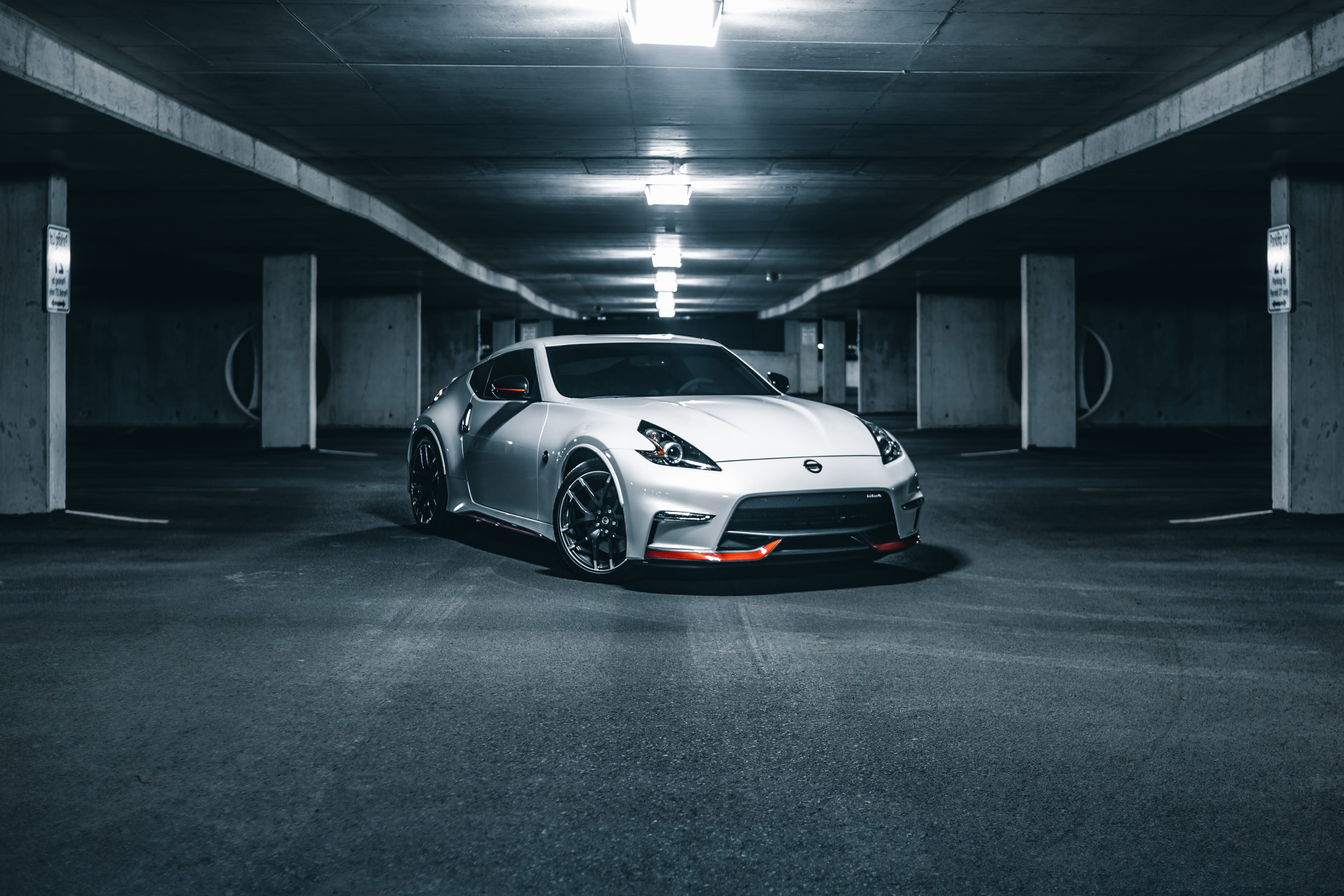 nismo, motor Vehicle, parking space, no People, design, technology, luxury, engine, night light, car, sport, power, parking, wheel, coupe, black Color, HD Wallpaper
