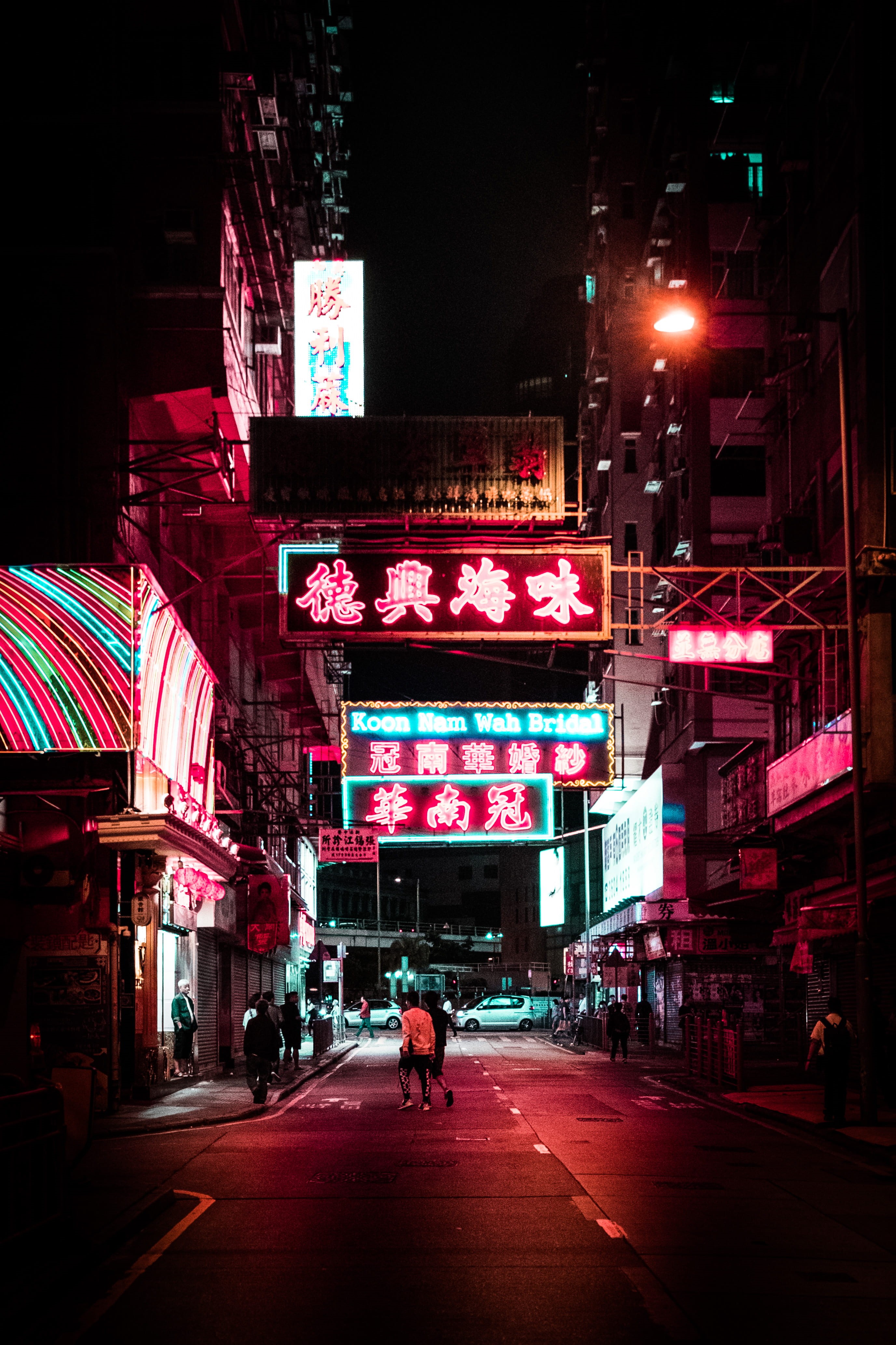 nightlife, road, 4K, transportation, light, architecture, time, symbol, neon, lifestyles, china, outdoors, built structure, street, character, people, Phone HD Wallpaper