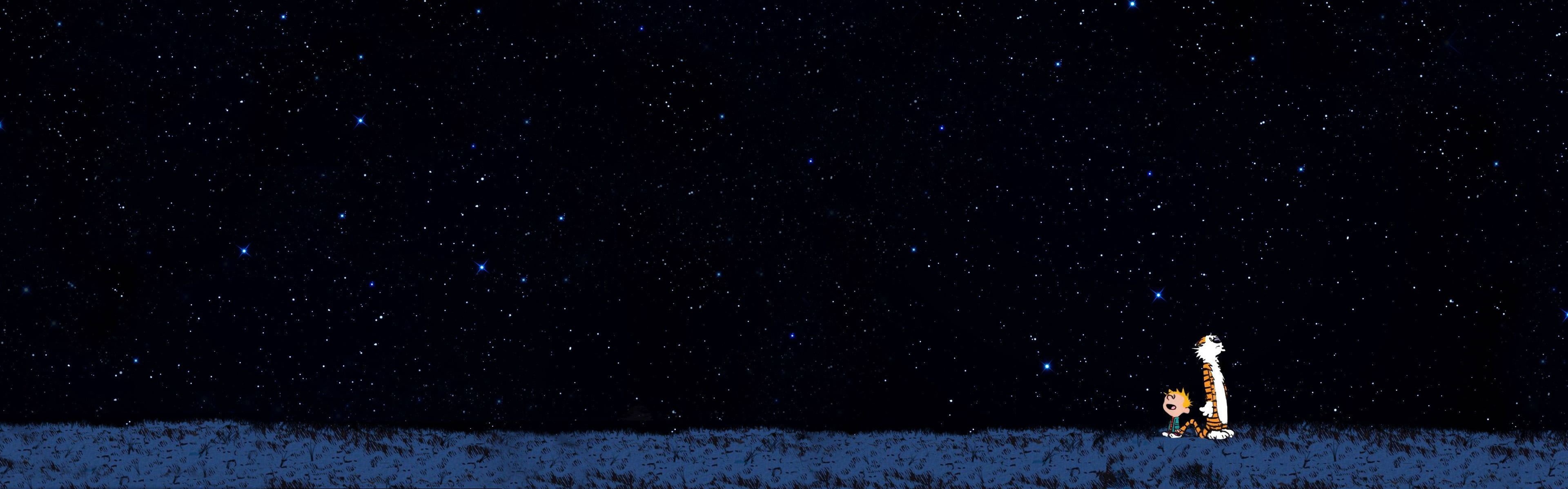 sky, cold temperature, glowing, scenics - nature, outdoors, simple background, dark, copy Space, christmas, multiple display, dual monitors, illuminated, HD Wallpaper