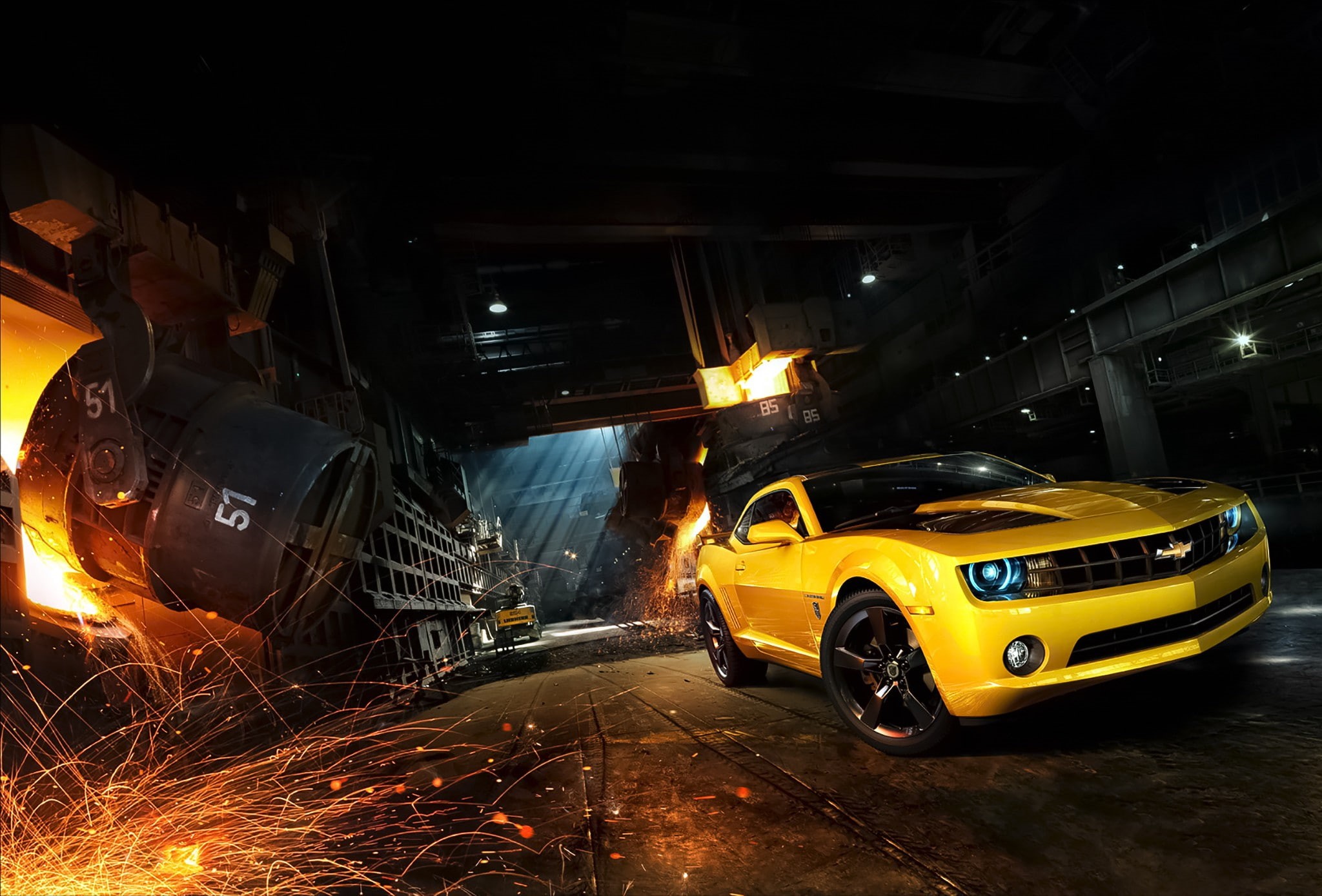 yellow cars, Chevrolet Camaro SS, car, Chevrolet, vehicle, 1080P, HD Wallpaper