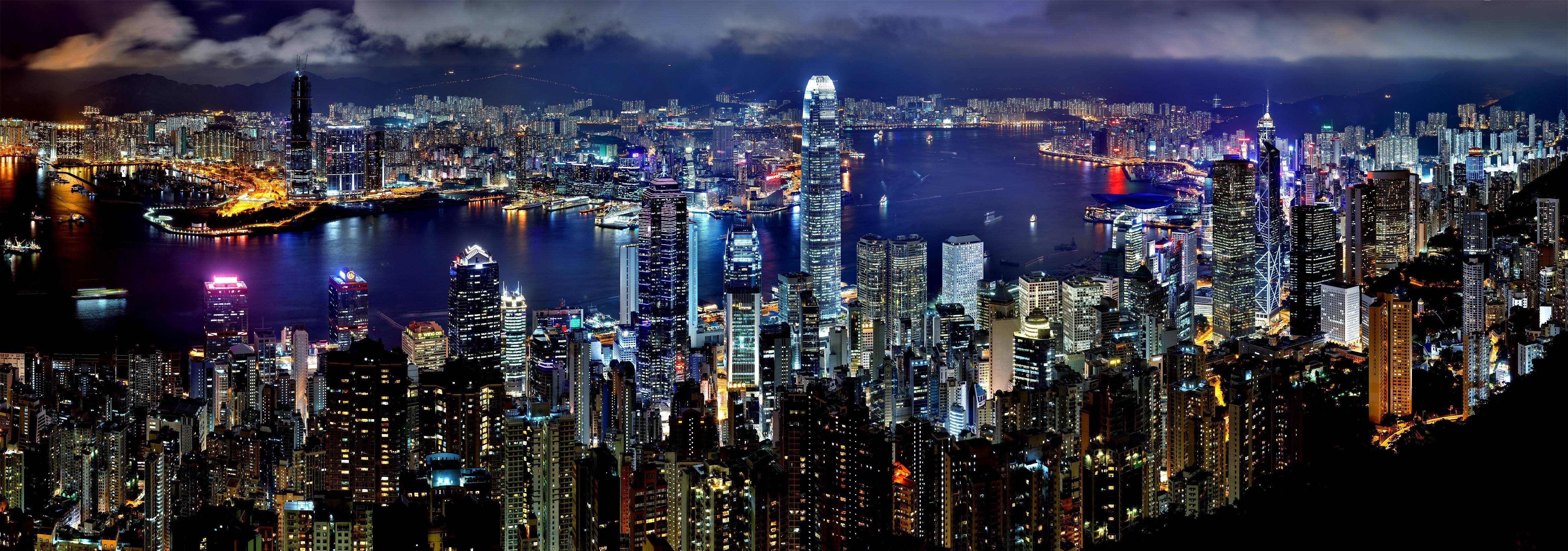 built structure, panorama, downtown, nature, business, financial district, 4K, outdoors, aerial view, china - East Asia, port, no people, urban Scene, HD Wallpaper