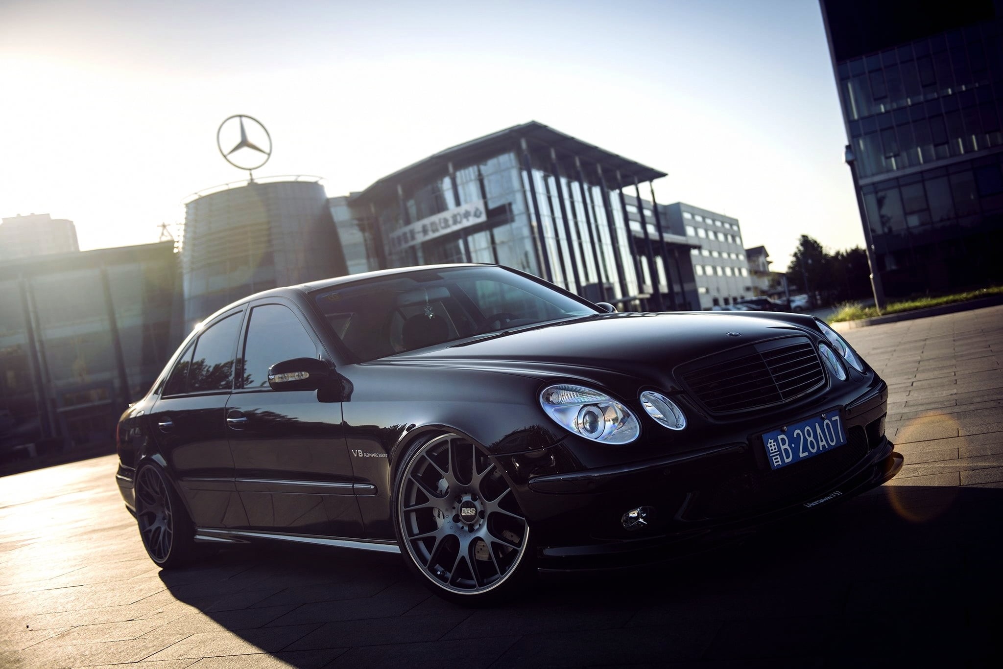 BBS, compact Car, Titan, luxury, urban Scene, architecture, sky, mode of Transport, skyscraper, AMG, technology, sunlight, shiny, day, ontario - Canada, HD Wallpaper
