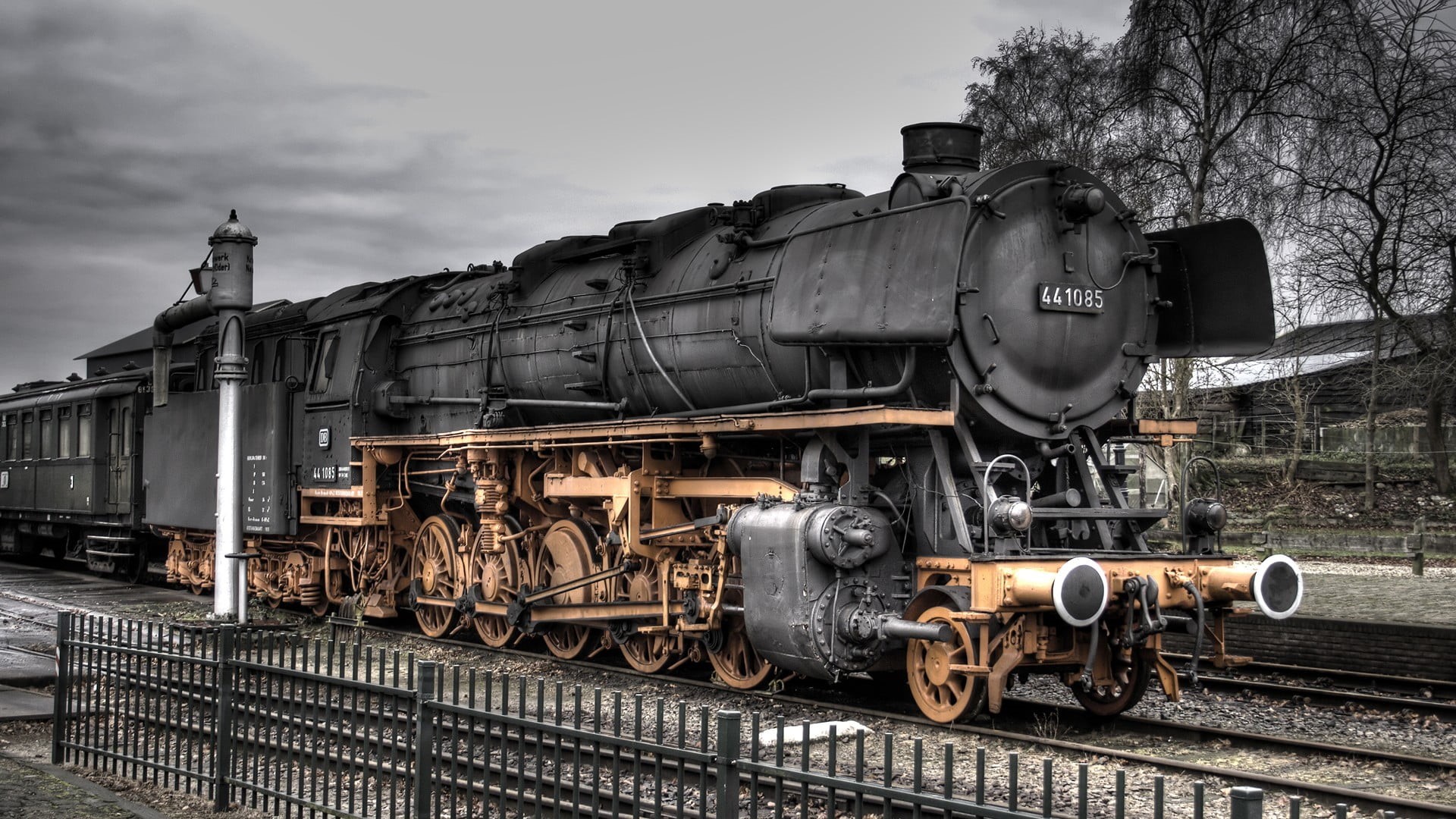 travel, day, outdoors, old, shunting yard, nature, railroad track, smoke - physical structure, metal, public transportation, steam train, steam locomotive, HD Wallpaper