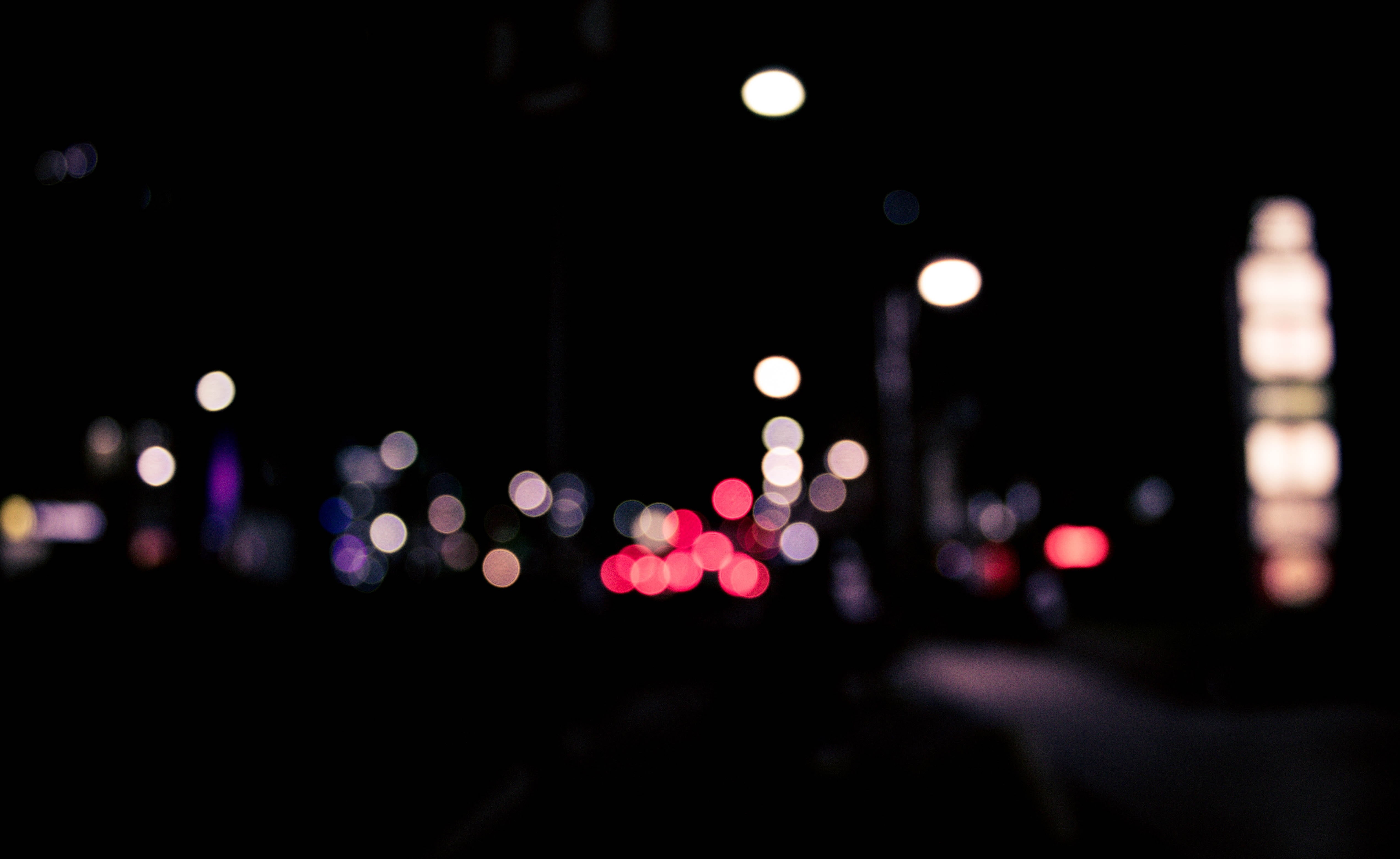 street light, car, motor vehicle, transportation, photography, traffic, light, 4K, city life, light - natural phenomenon, mode of transportation, multi colored, HD Wallpaper