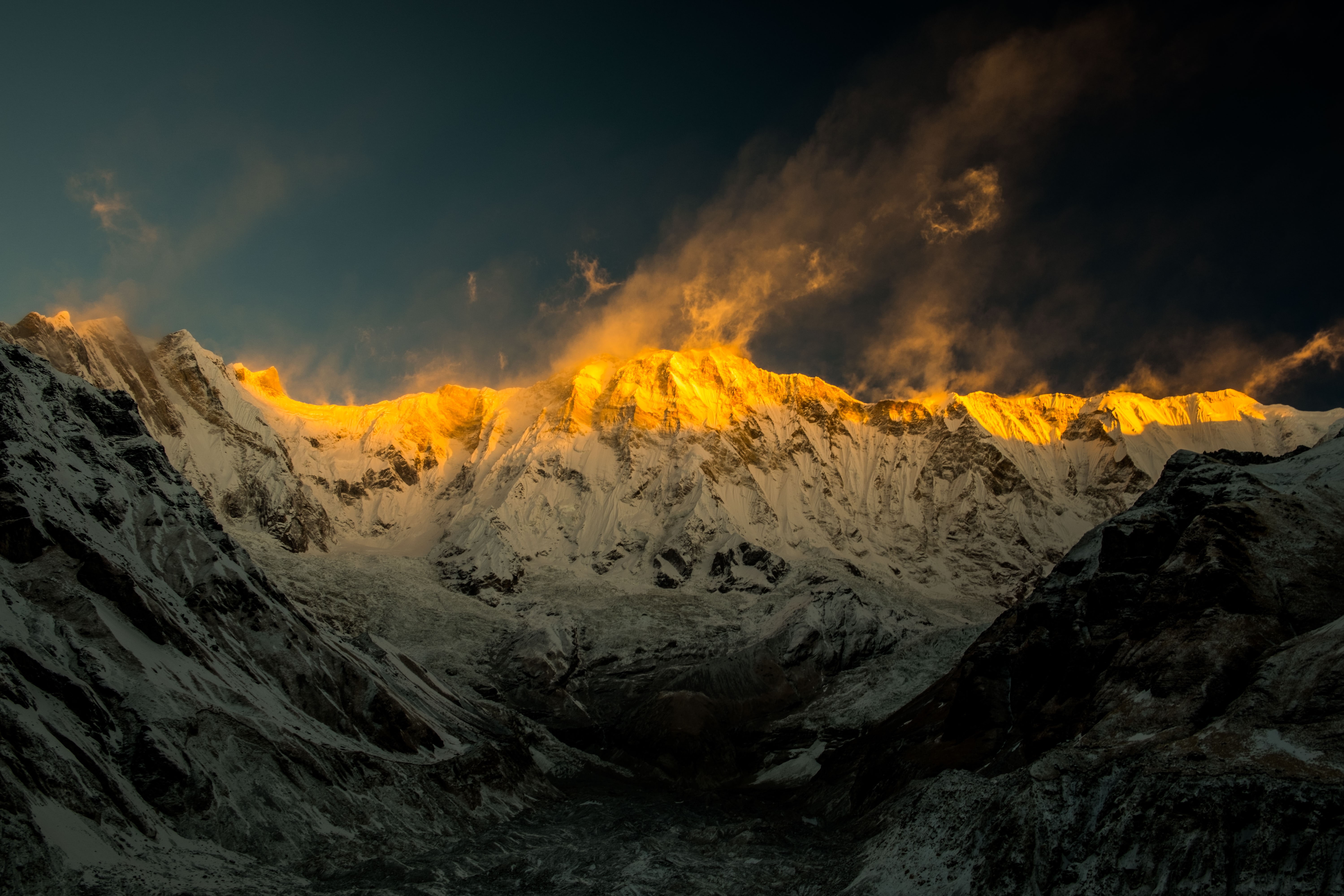 nature, landscape, 5K, mountains, annapurna, HD Wallpaper