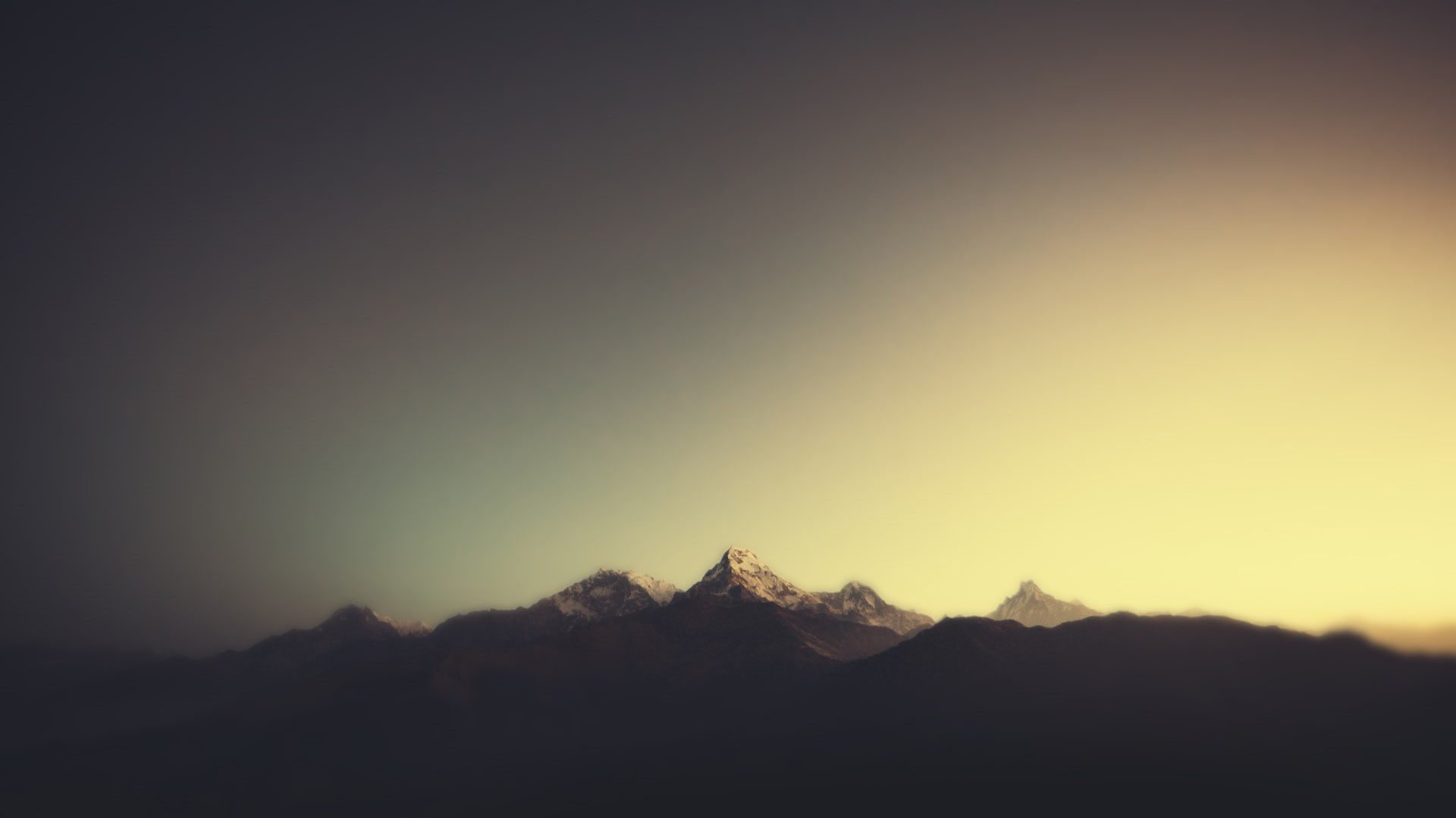 sunlight, Himalayas, sky, Nepal, landscape, blurred, annapurna, mountains, Composite, Montana, 1080P, nature, HD Wallpaper