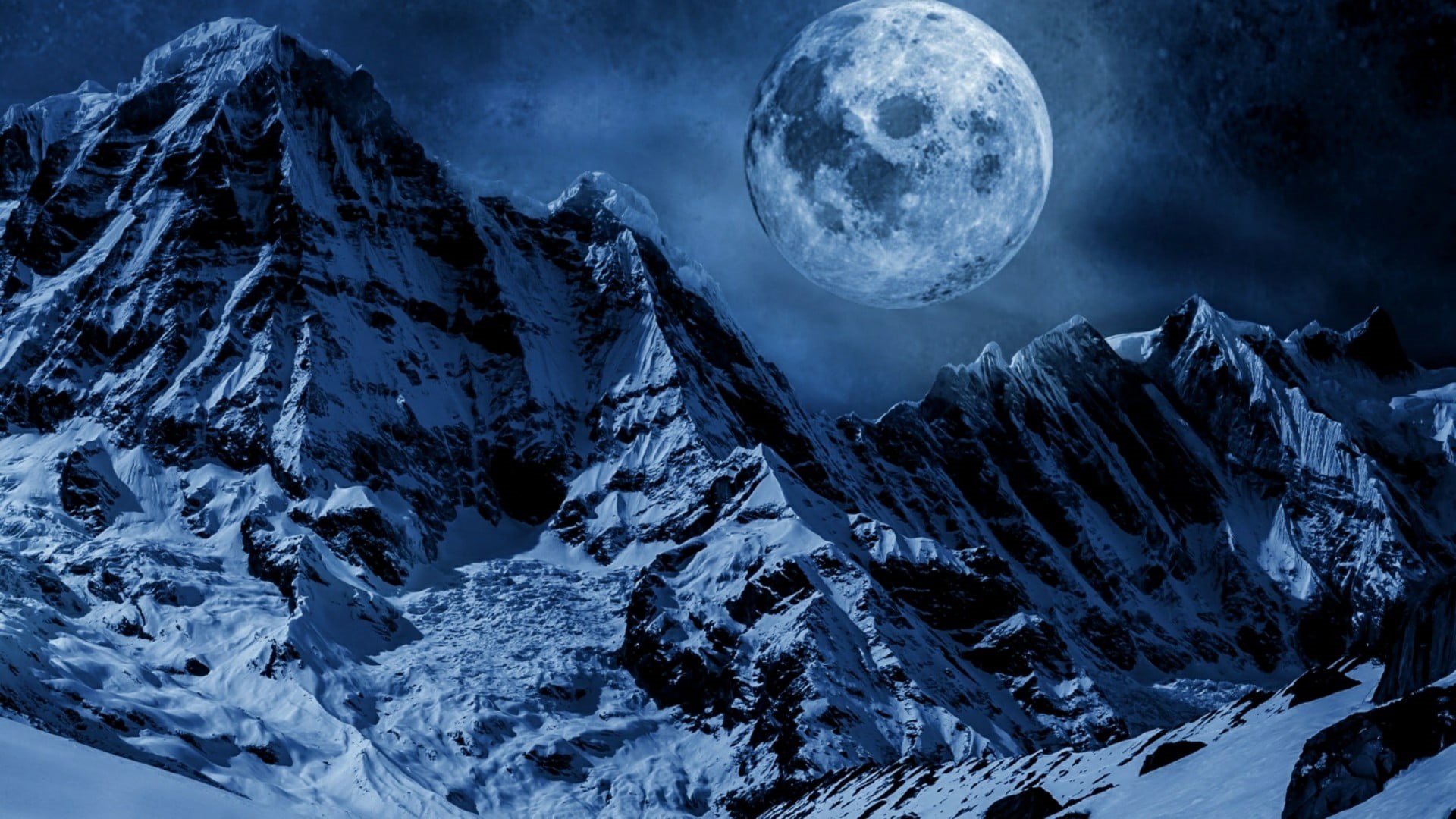 landscape, freezing, mountain, no people, mountain range, 1080P, winter, cloud - sky, scenics - nature, cold temperature, massif, night sky, nepal, astronomy, HD Wallpaper