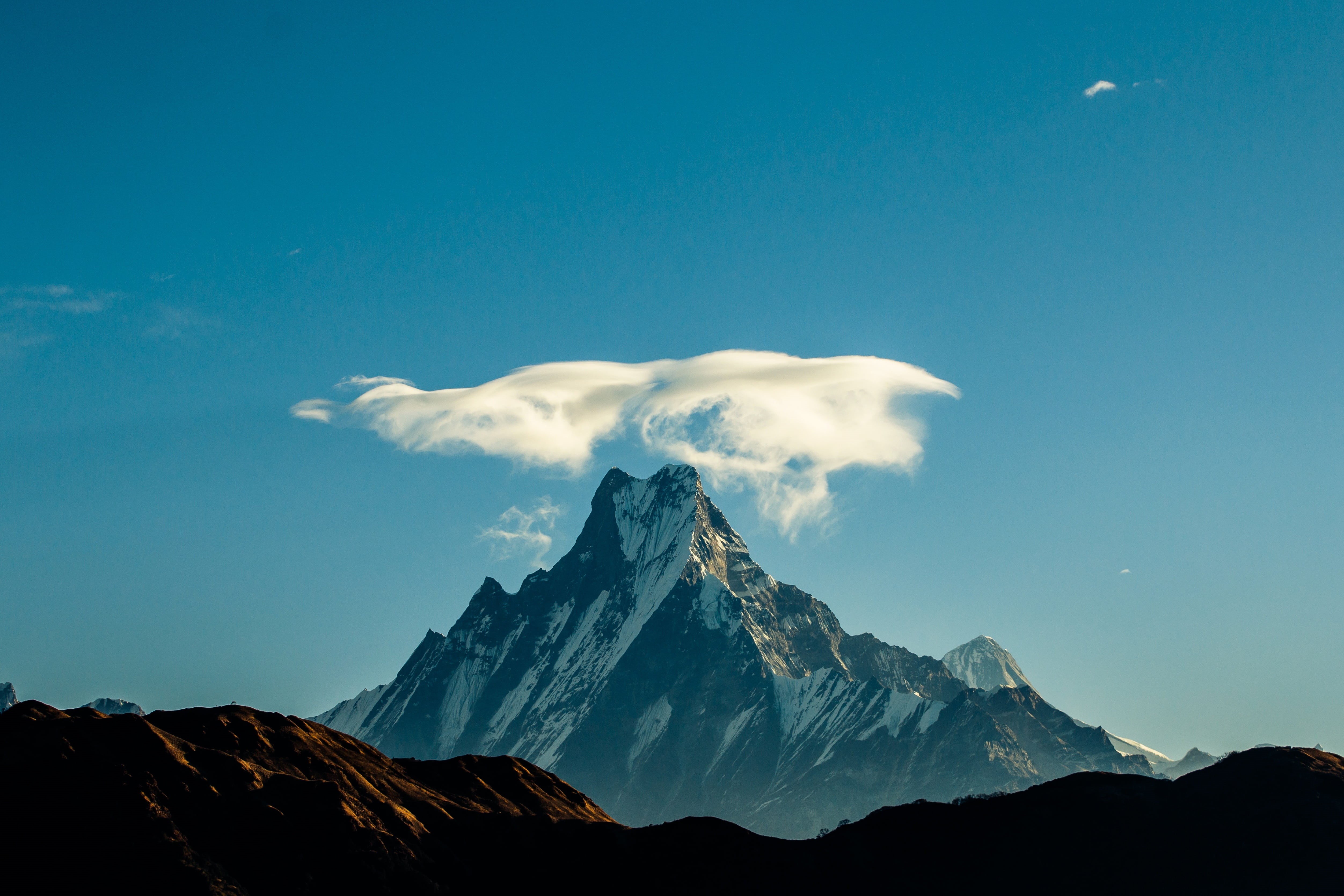outdoor, 4K, white, nepal, tranquil scene, mountain, winter, summit, cold temperature, environment, day, beauty in nature, idyllic, adventure, cloud - sky, HD Wallpaper