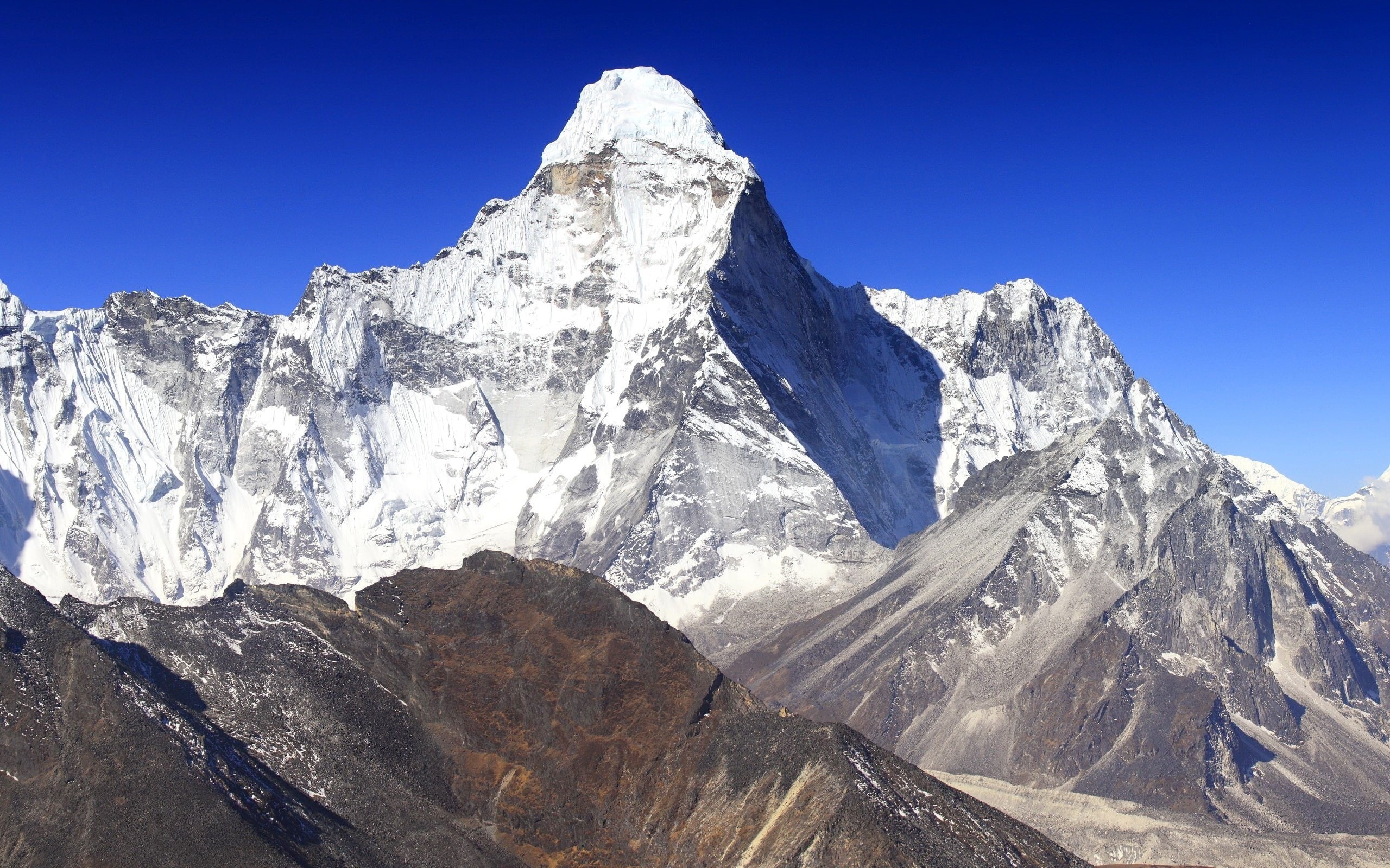 mountains, 2K, landscape, snow, Ama Dablam, ama, dablam, nepal, HD Wallpaper
