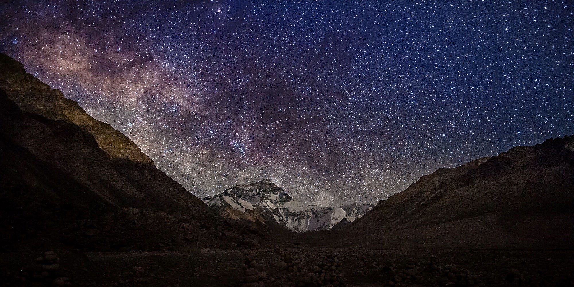 galaxy, beauty in nature, tranquil scene, tranquility, 1080P, milky way, dark, mountain, space, rock - object, science, environment, sky, rock, scenics - nature, HD Wallpaper