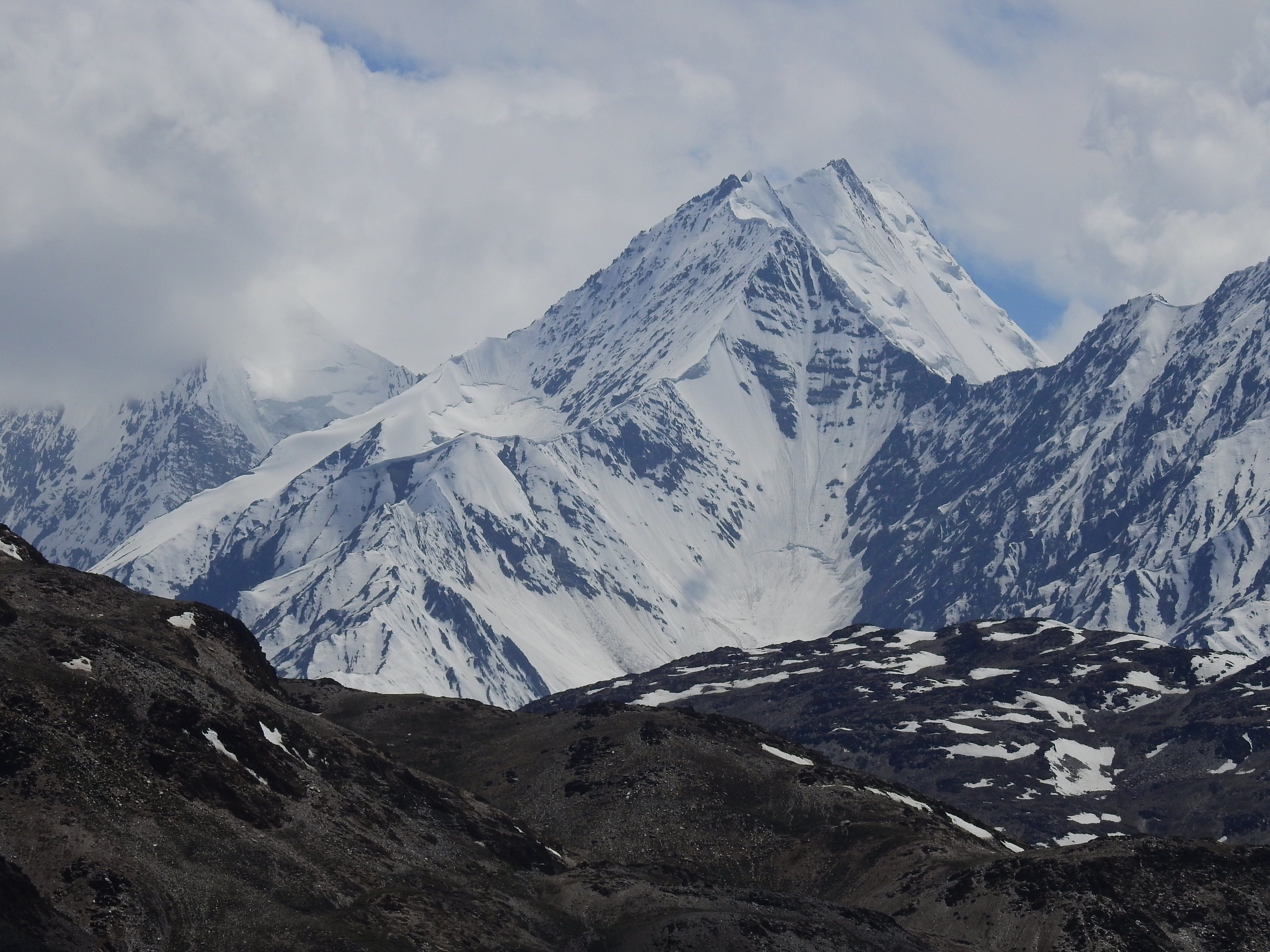 environment, snowcapped mountain, no people, landscape, cloud - sky, outdoors, 4K, spiti, snow, tranquil scene, scenics - nature, tranquility, mountain peak, HD Wallpaper