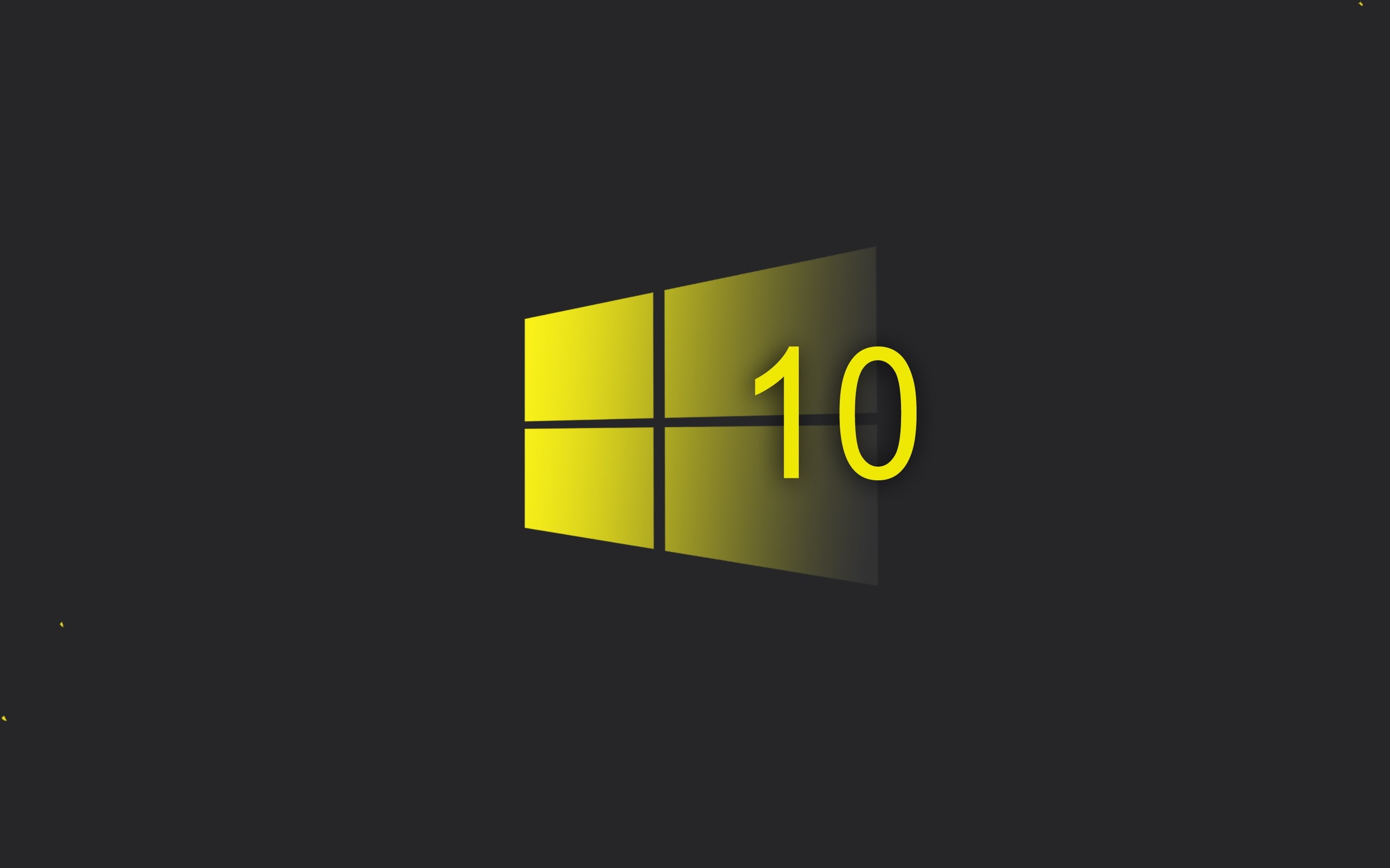 System, Yellow, Windows, Background, 2K, Logo, 10, Style, Black, HD Wallpaper